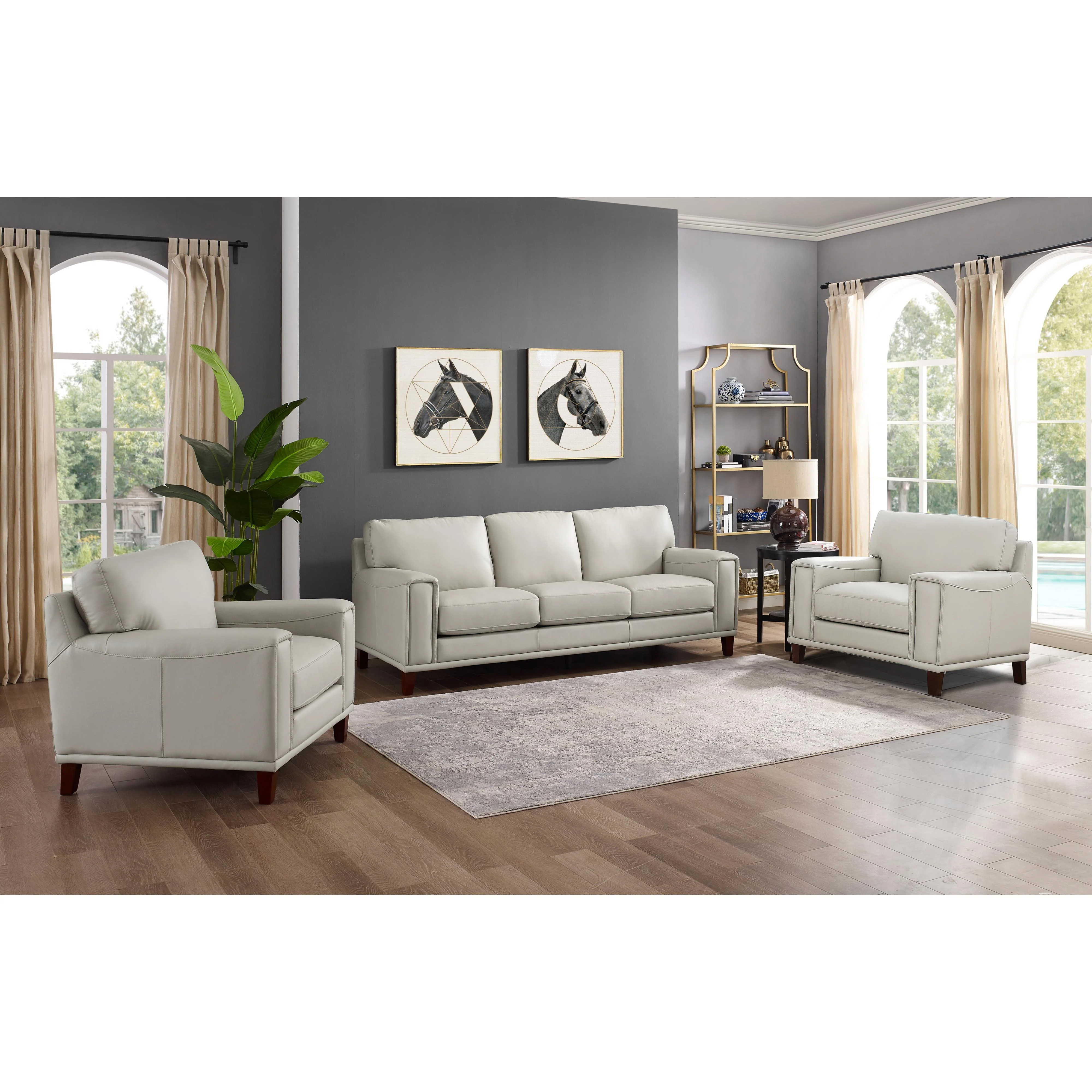 Amax Leather Harper 6982-10-2515 Chair - Bedford Ice - Image 4