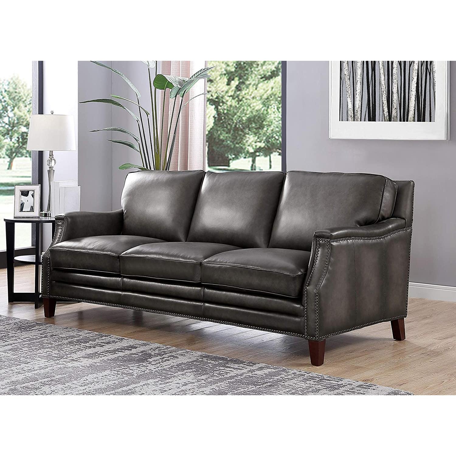 Amax Leather Romana 6681 Sofa - Concord Ash - Image 6