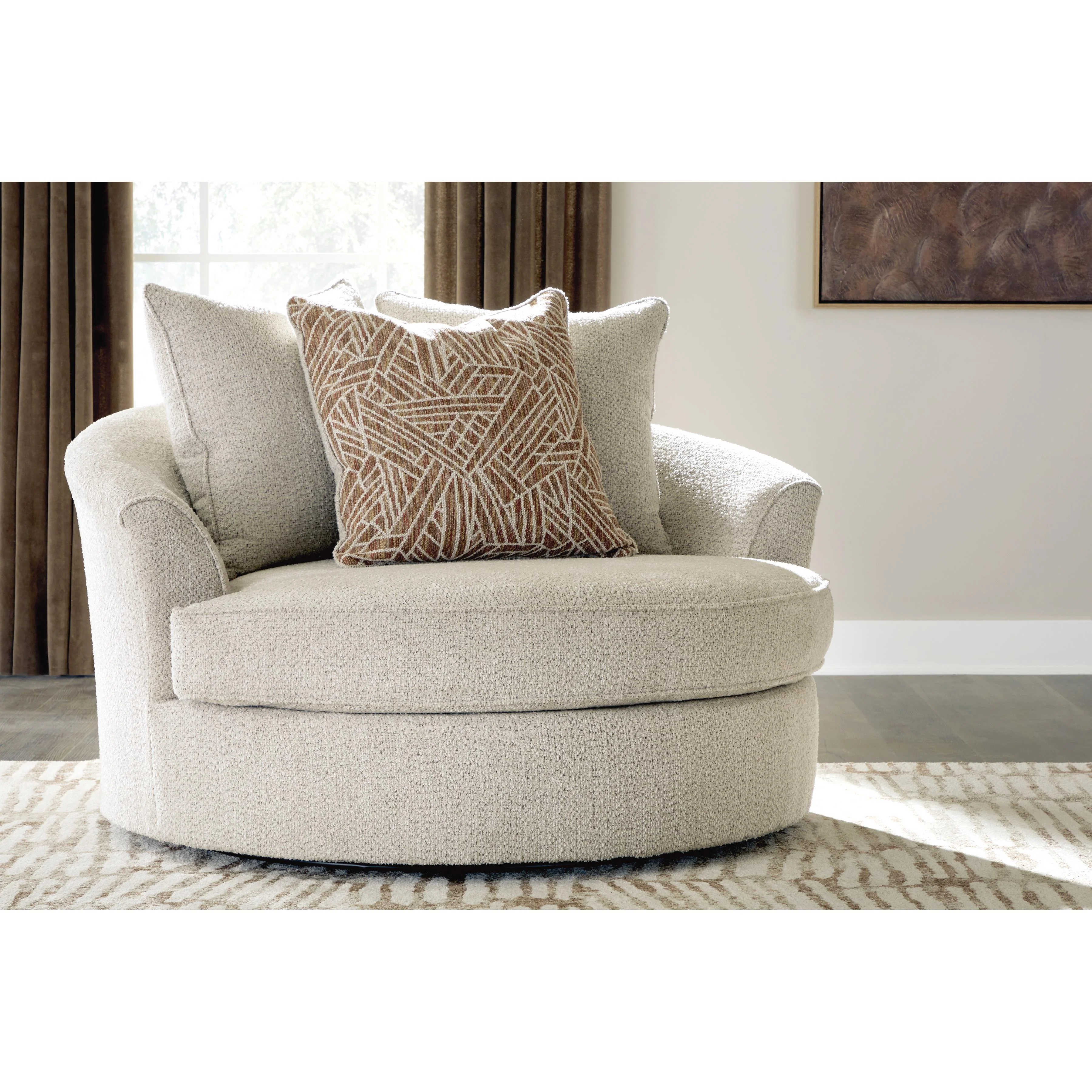 Benchcraft Steelwater Retreat Swivel Fabric Accent Chair 6670421 - Image 4