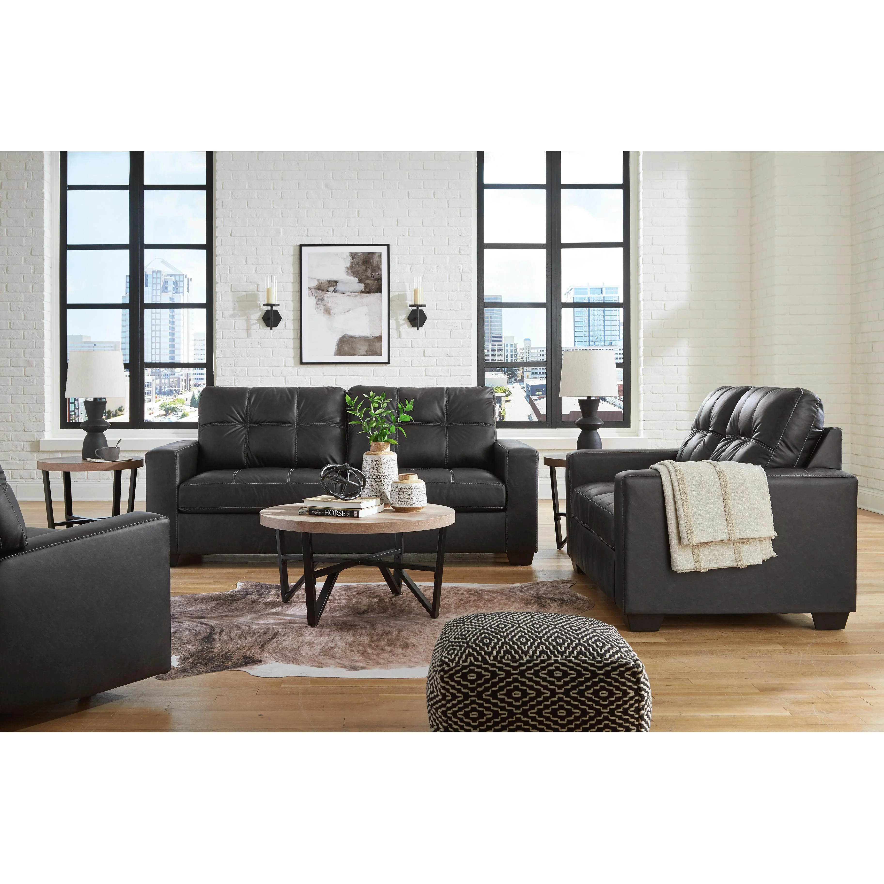 Benchcraft Barlin Mills 17004U2 3 pc Sofa, Loveseat and Recliner Set