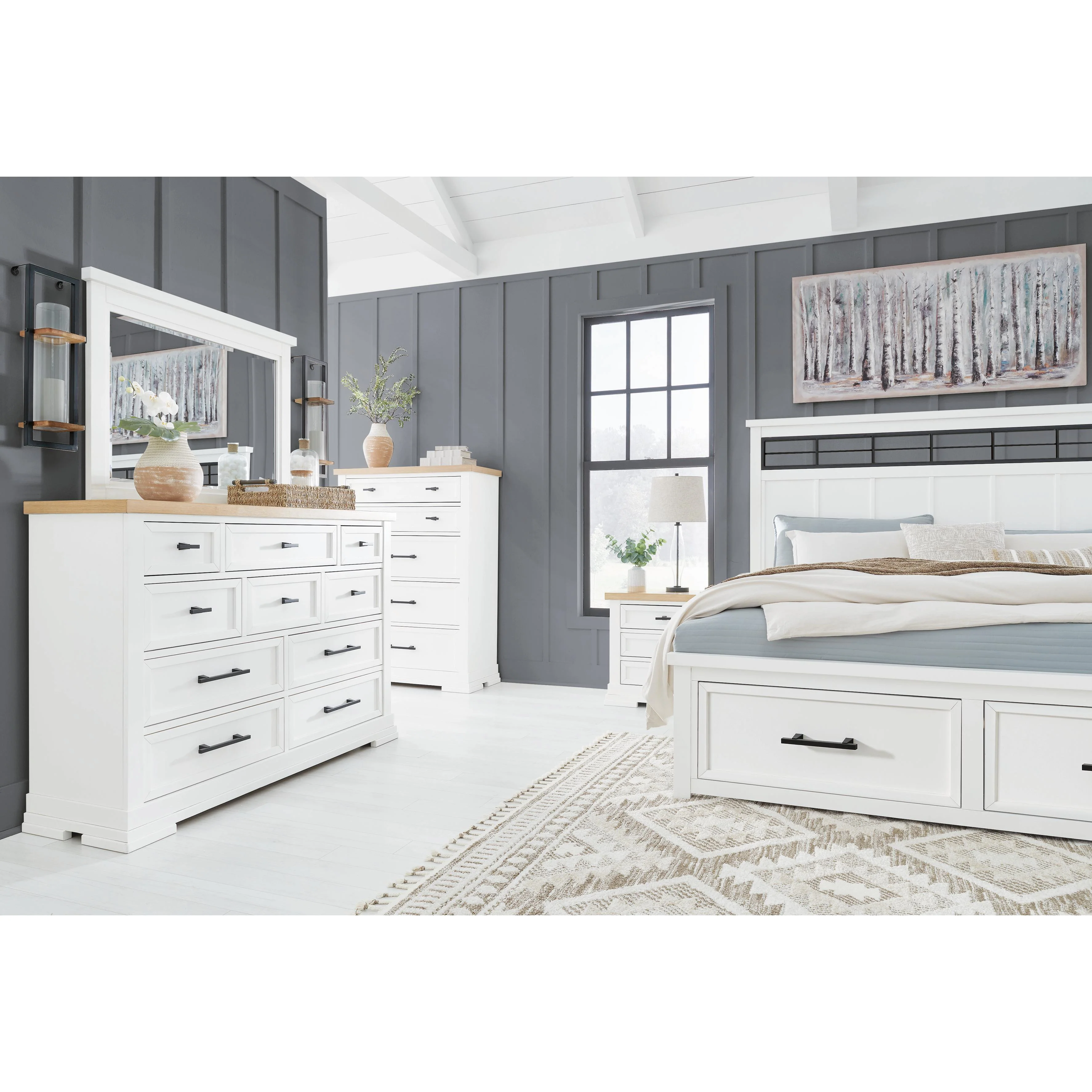 Benchcraft Ashbryn B844B5 California King Panel Storage Bed - Image 9