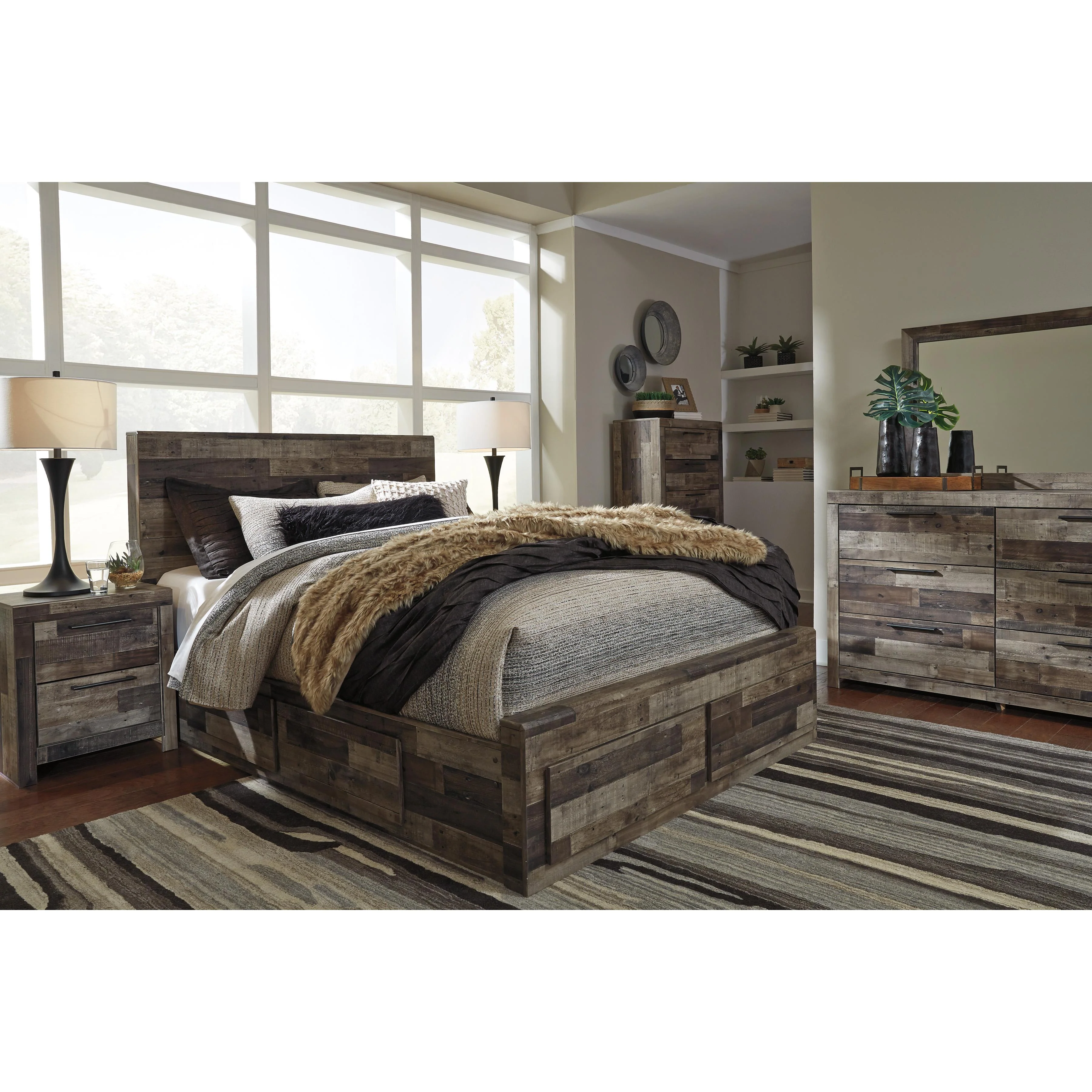 Benchcraft Derekson Queen Panel Bed with Storage B200-57/B200-54S/B200-60/B200-60/B100-13 - Image 7