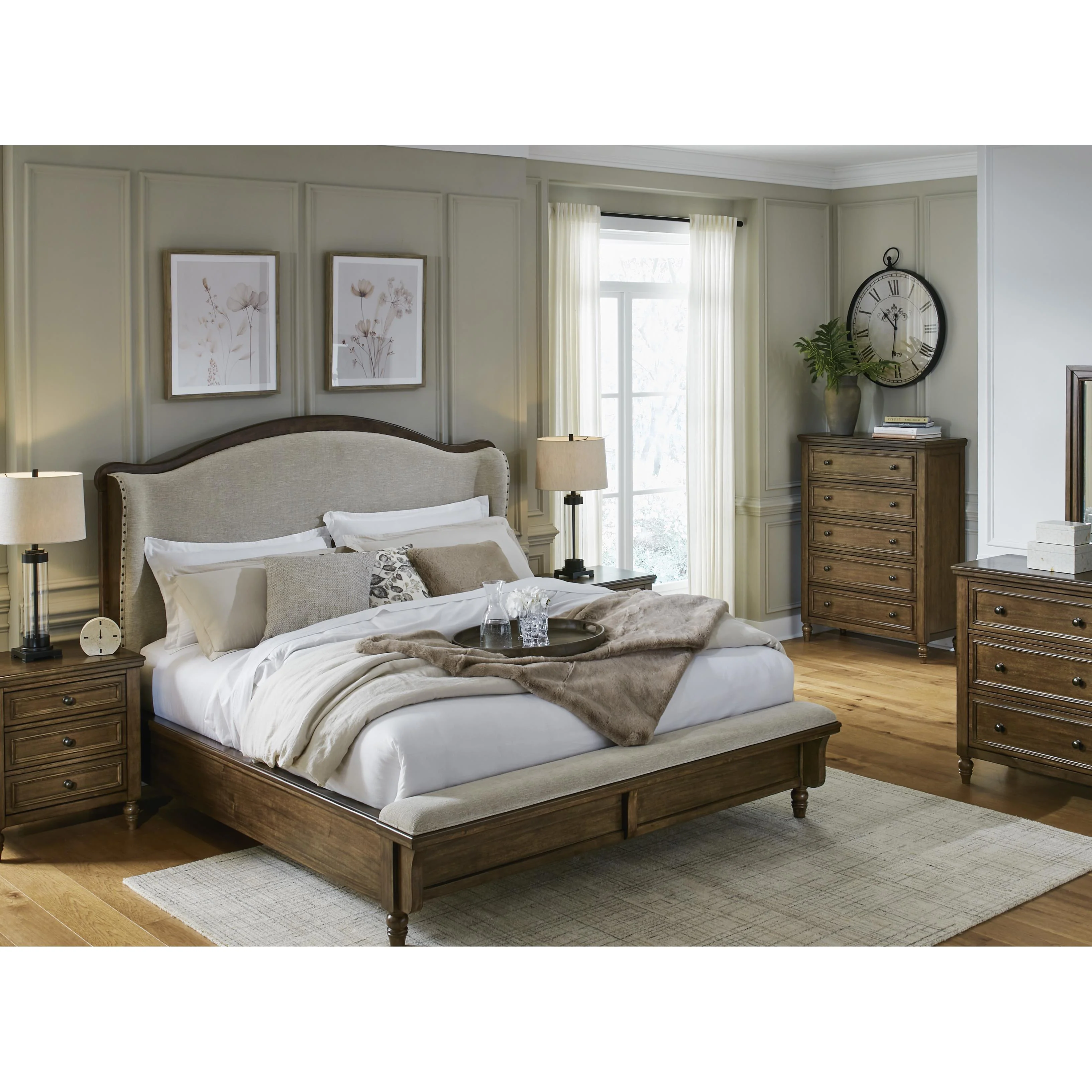 Benchcraft Sturlayne B787B2 Queen Upholstered Panel Bed - Image 9