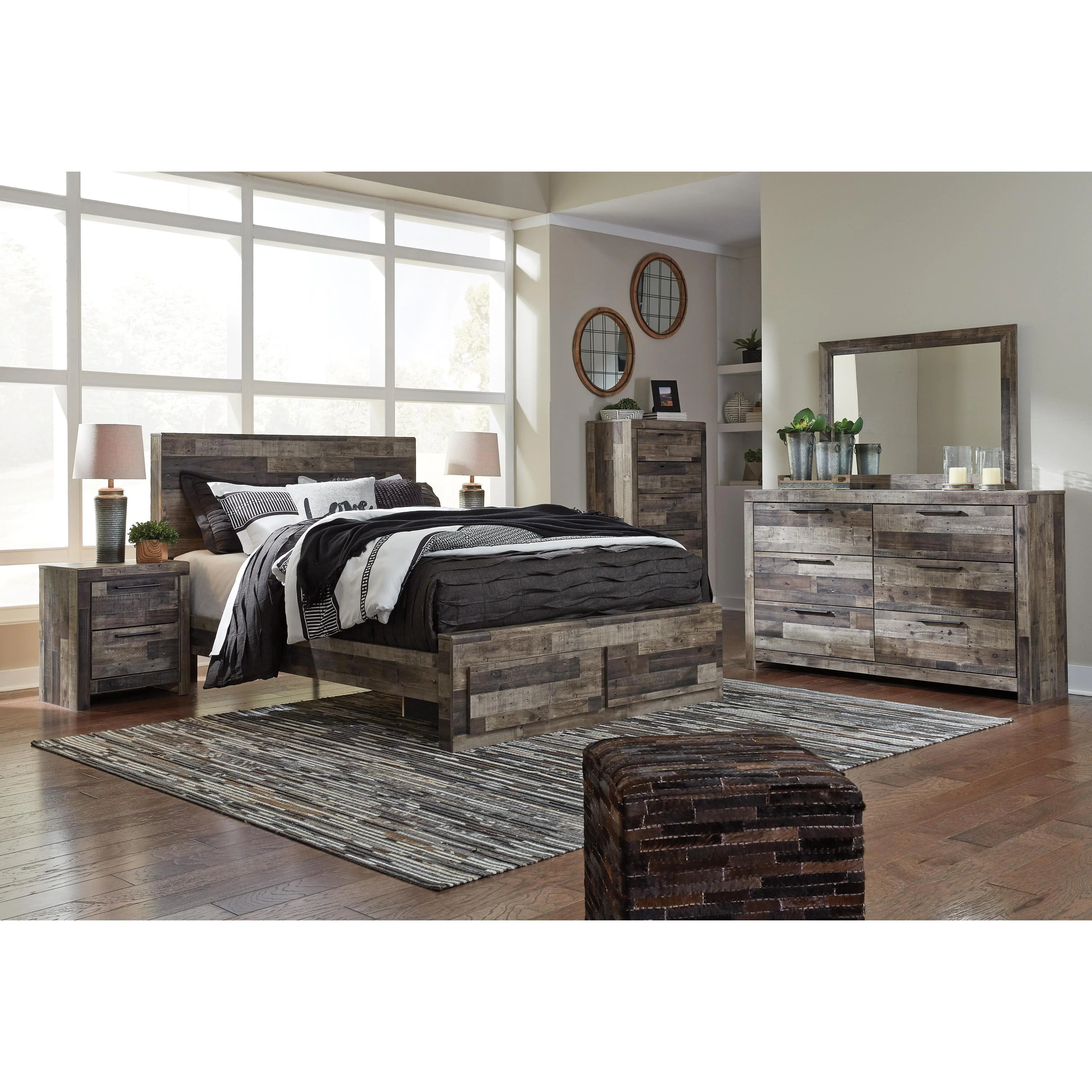 Benchcraft Derekson B200 6 pc Queen Panel Storage Bedroom Set