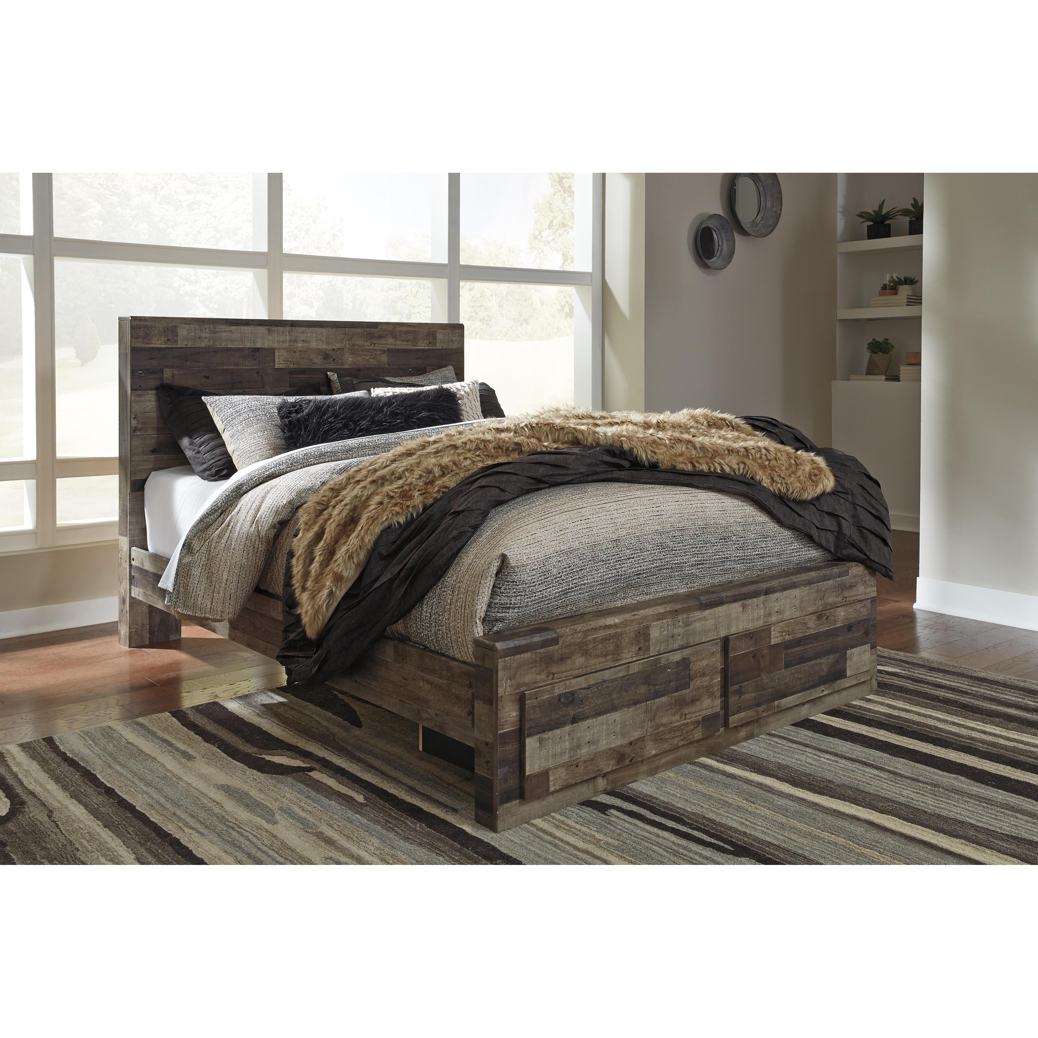 Benchcraft Derekson B200 6 pc Queen Panel Storage Bedroom Set - Image 2