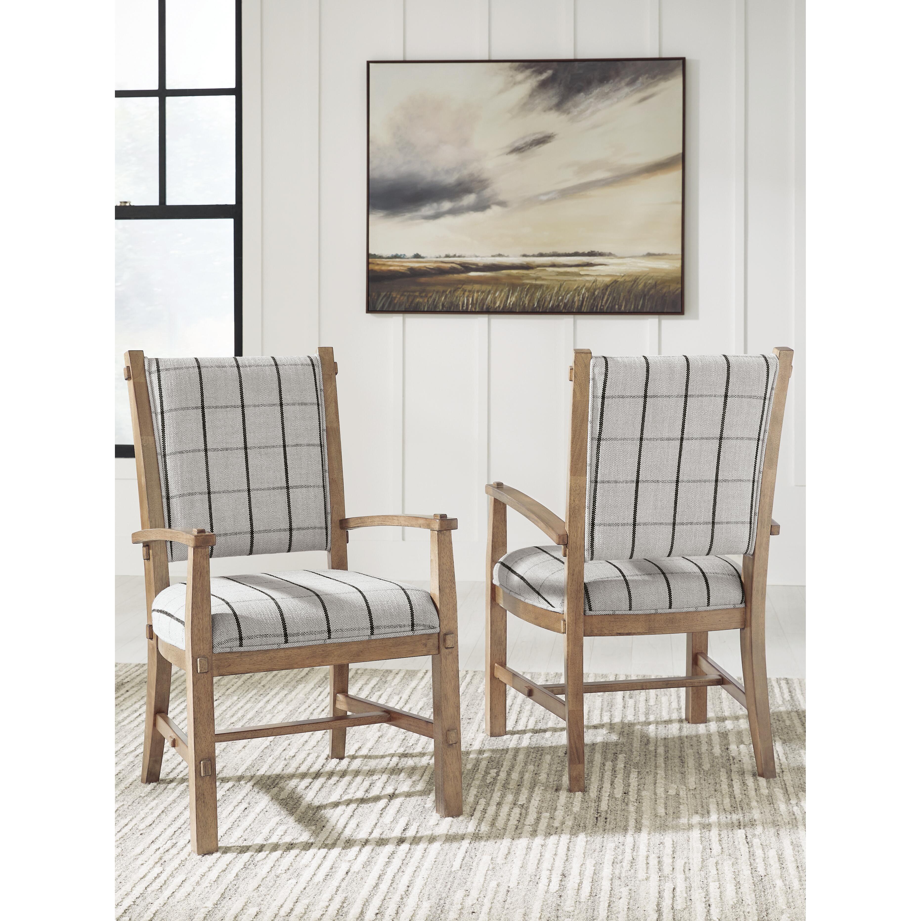 Benchcraft Ridgester D858-01A Dining Upholstered Arm Chair - Image 2