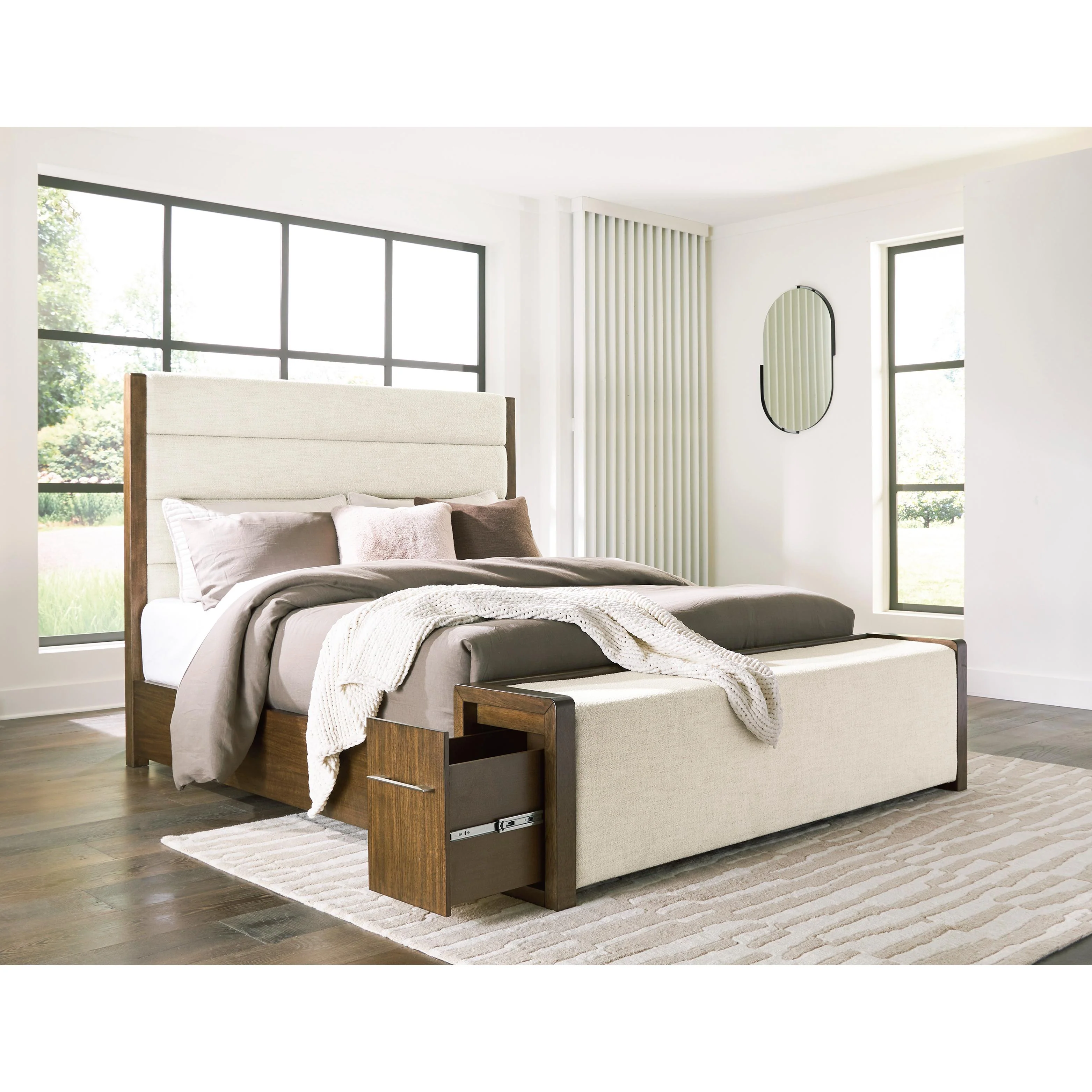 Benchcraft Marxmore B863B5 California King Upholstered Storage Bed - Image 8