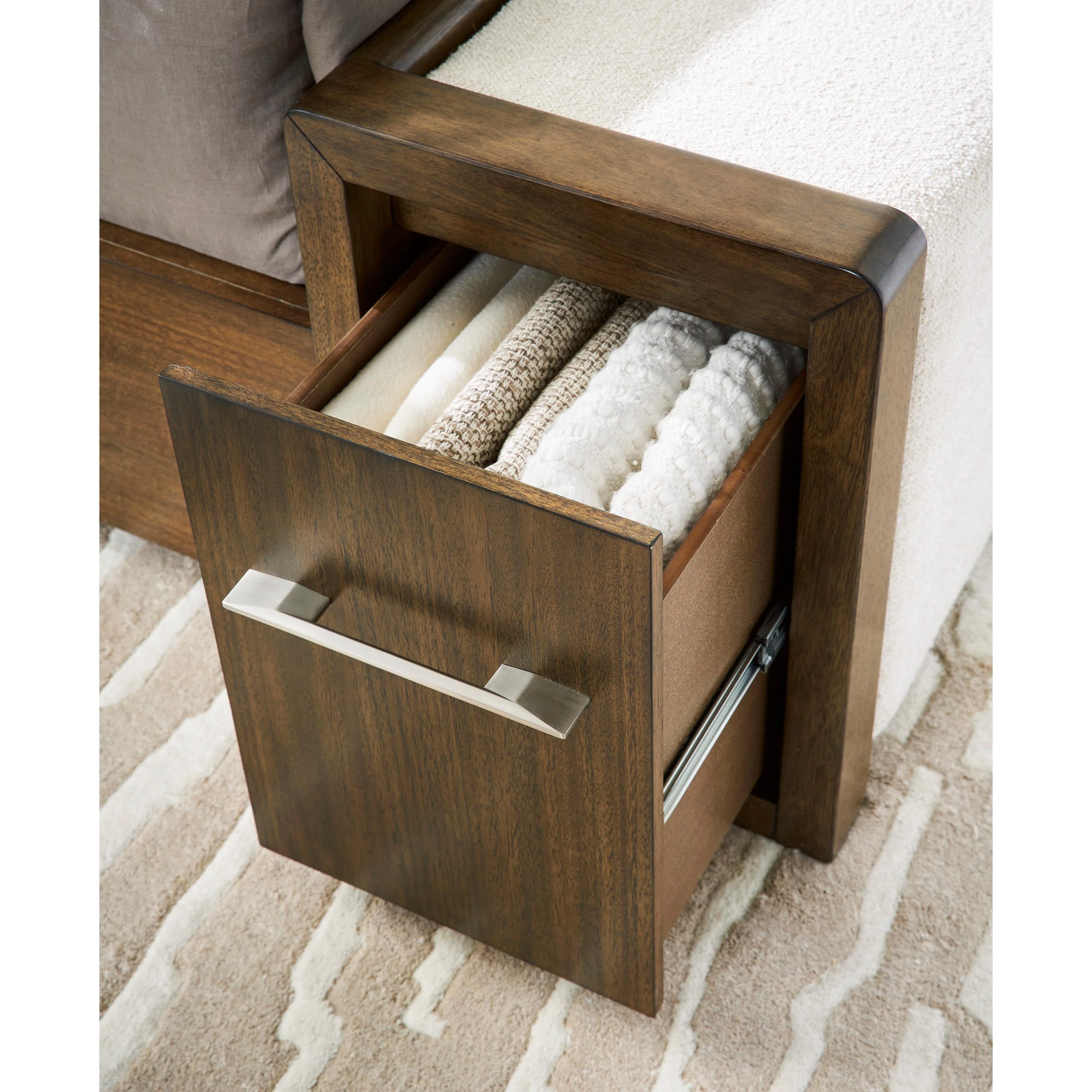 Benchcraft Marxmore B863B4 King Upholstered Storage Bed - Image 6