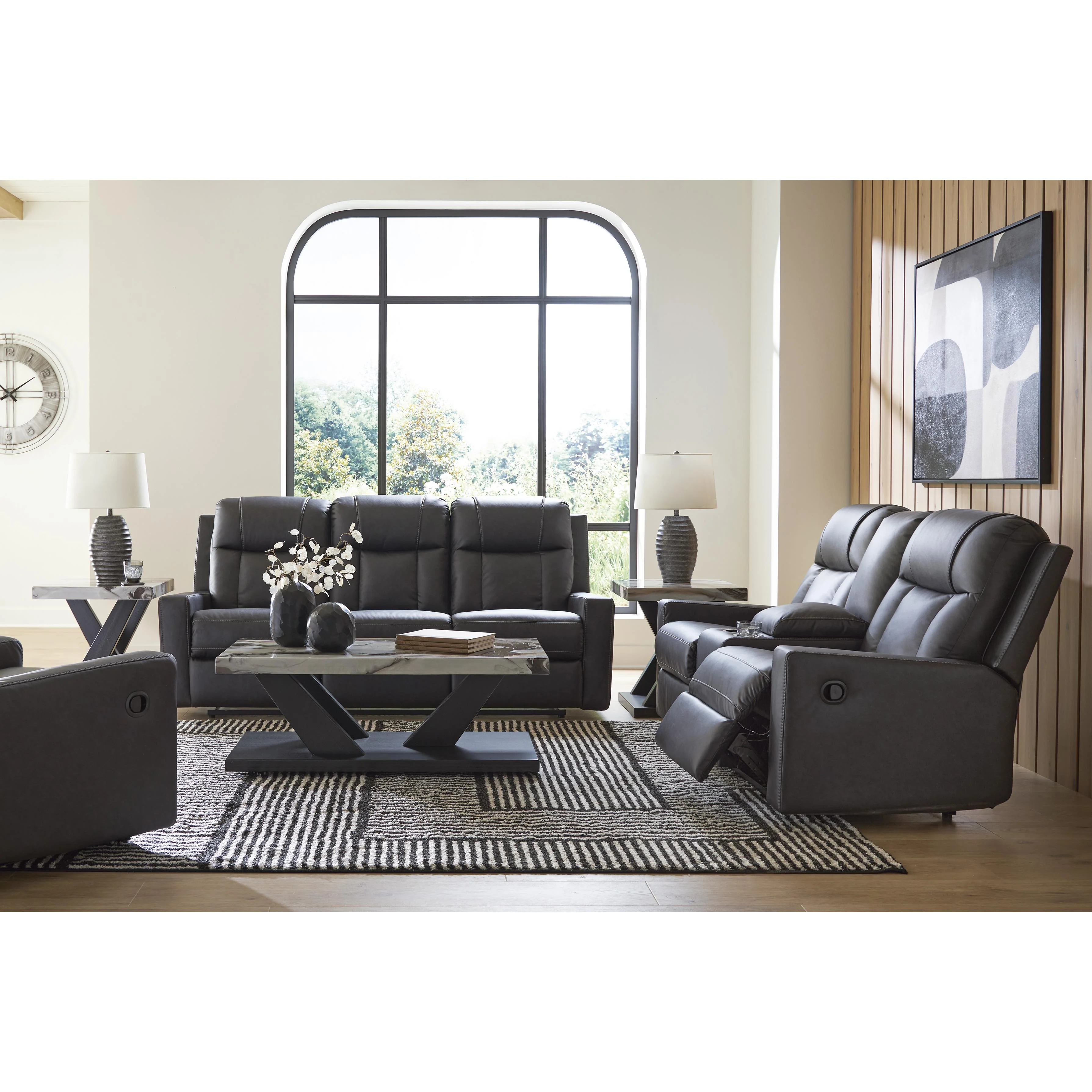 Benchcraft Mackmenville Leather Look Recliner with Wall Recline 7471329 - Image 7