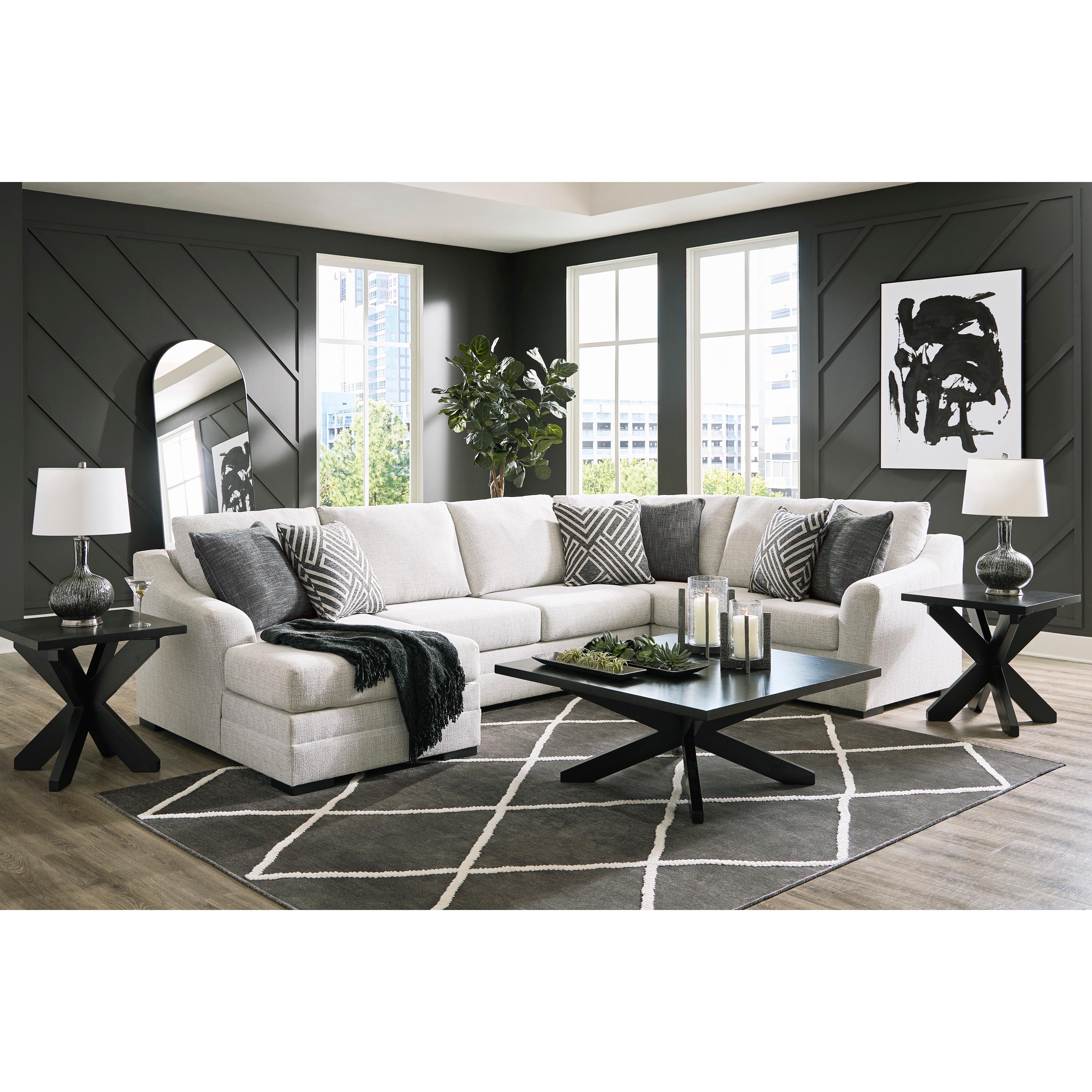 Benchcraft Koralynn 54102S1 3 pc Sectional with Chaise - Image 4