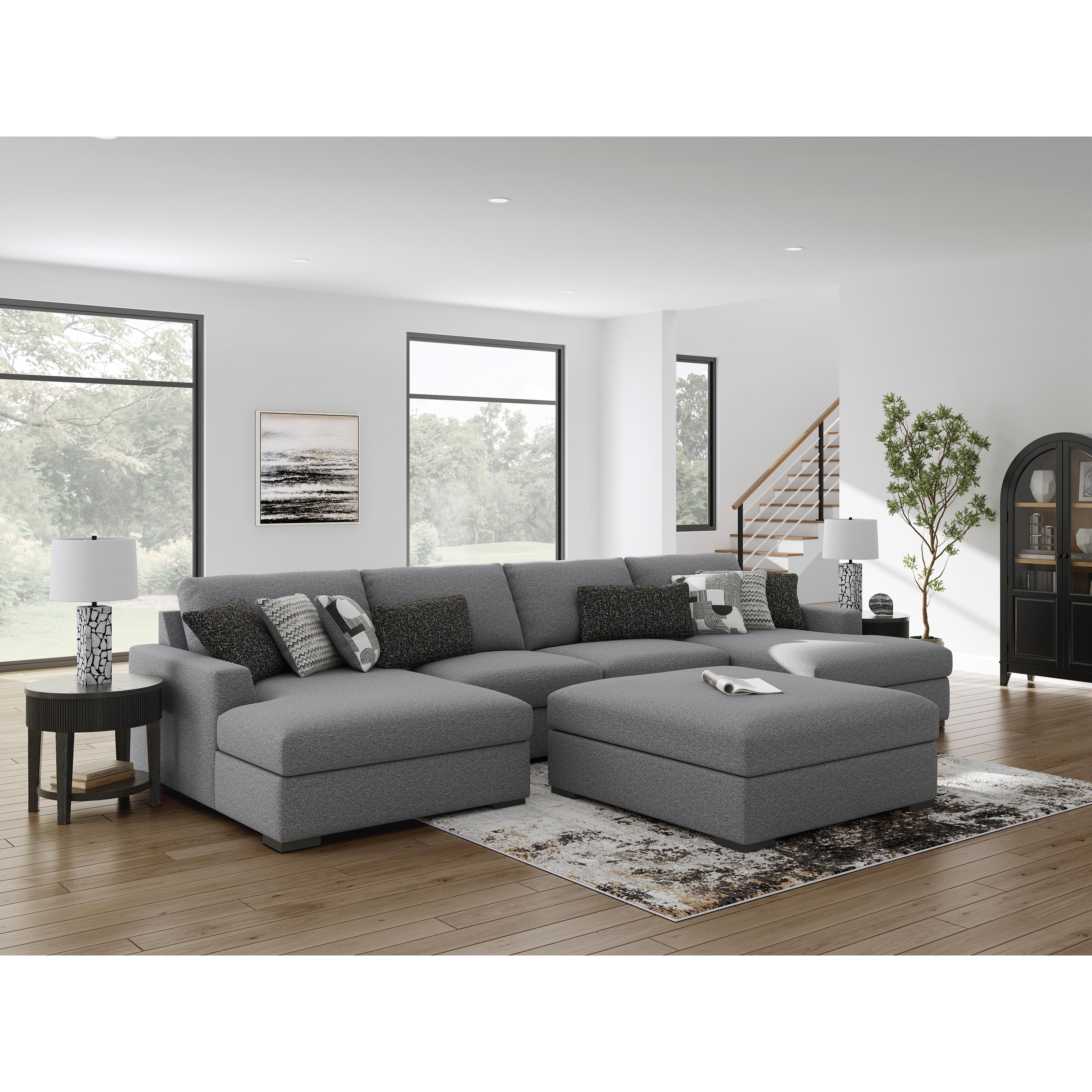 Benchcraft Bealton 61305S9 4 pc Sectional with Double Chaise - Image 4