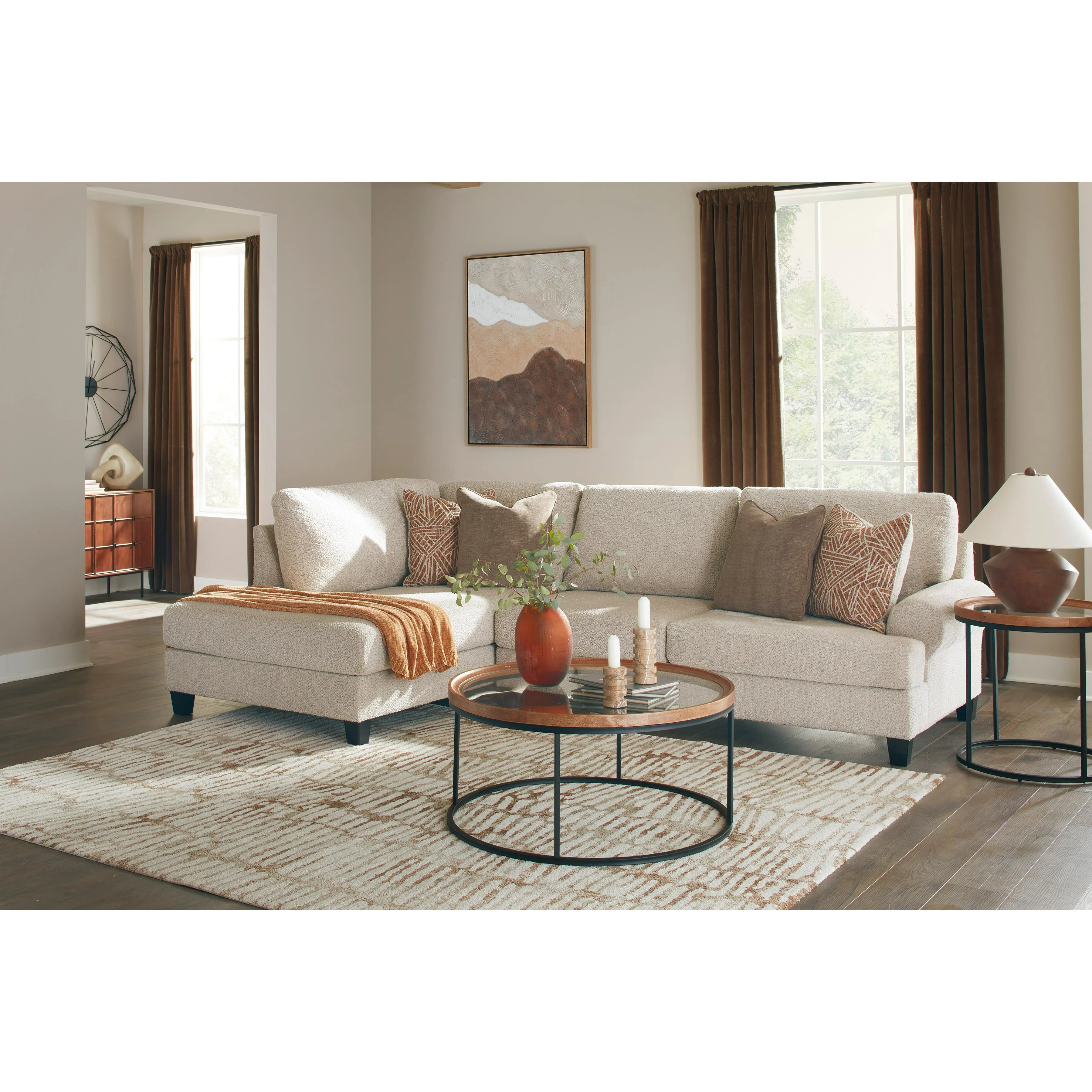 Benchcraft Steelwater Retreat Fabric 2 pc Sectional 6670416/6670467 - Image 3