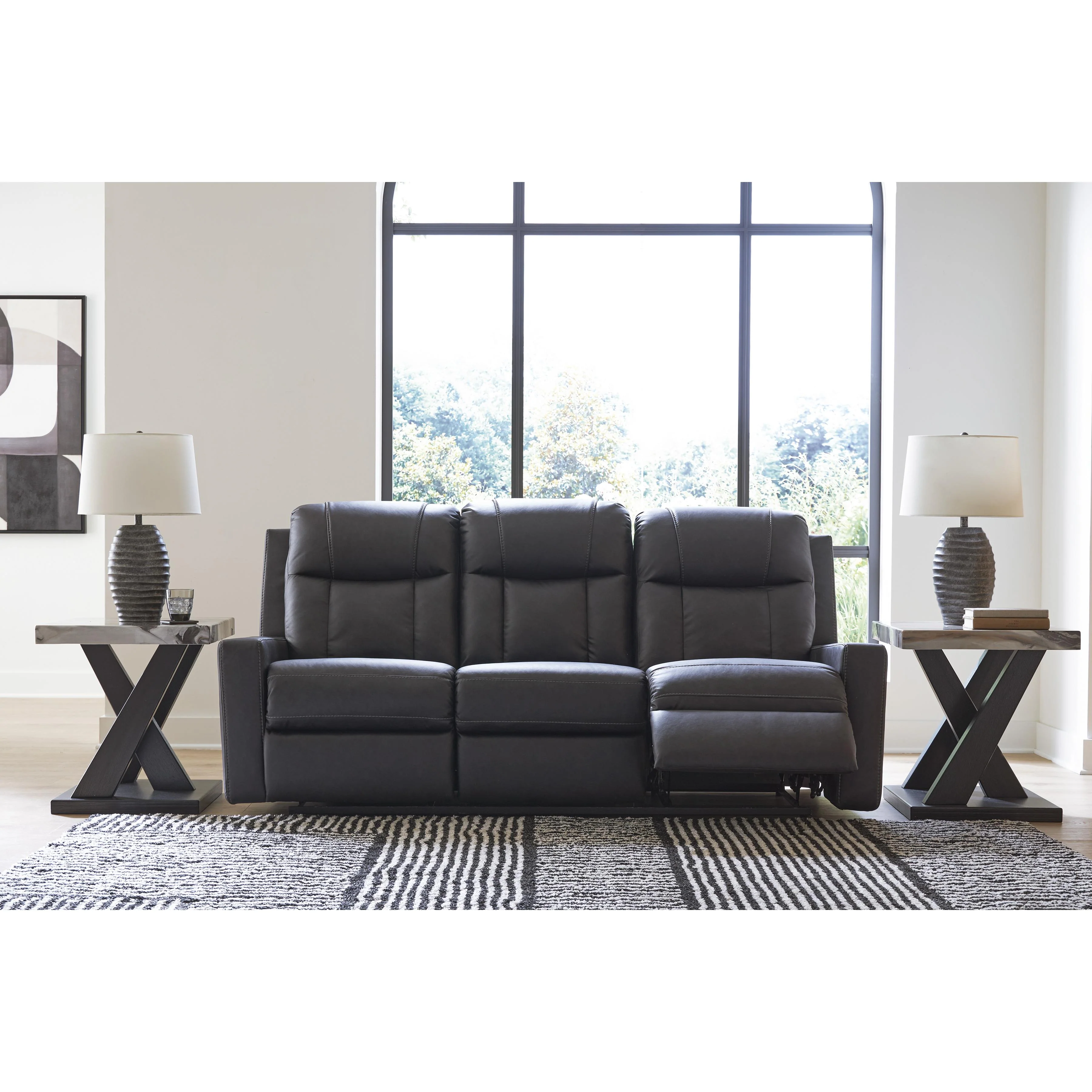 Benchcraft Mackmenville Reclining Leather Look Sofa 7471388 - Image 6