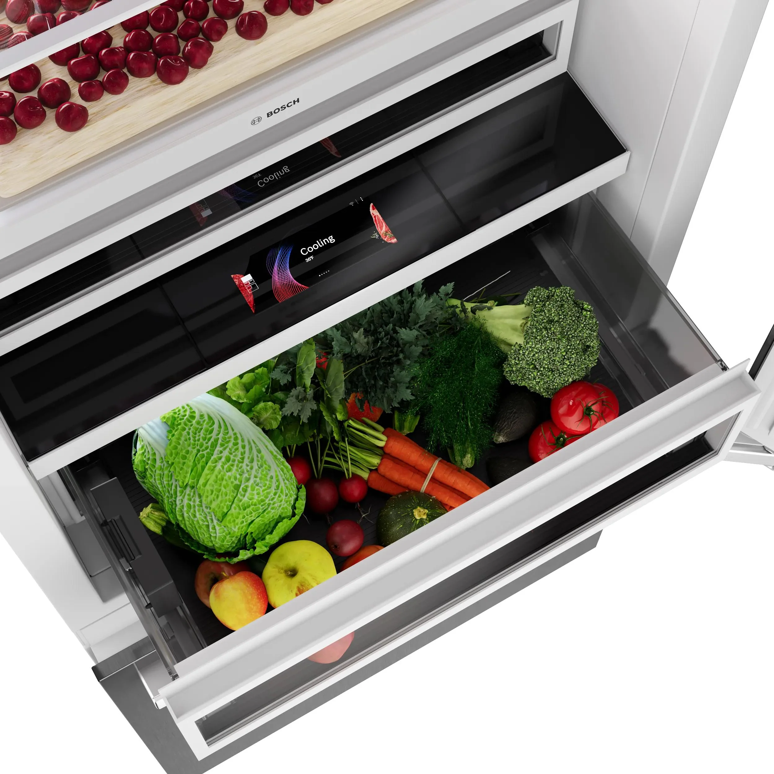 Bosch 30-inch, 16.5 cu.ft. Built-in Bottom Freezer with Wi-Fi Connect B30BB130SS - Image 15