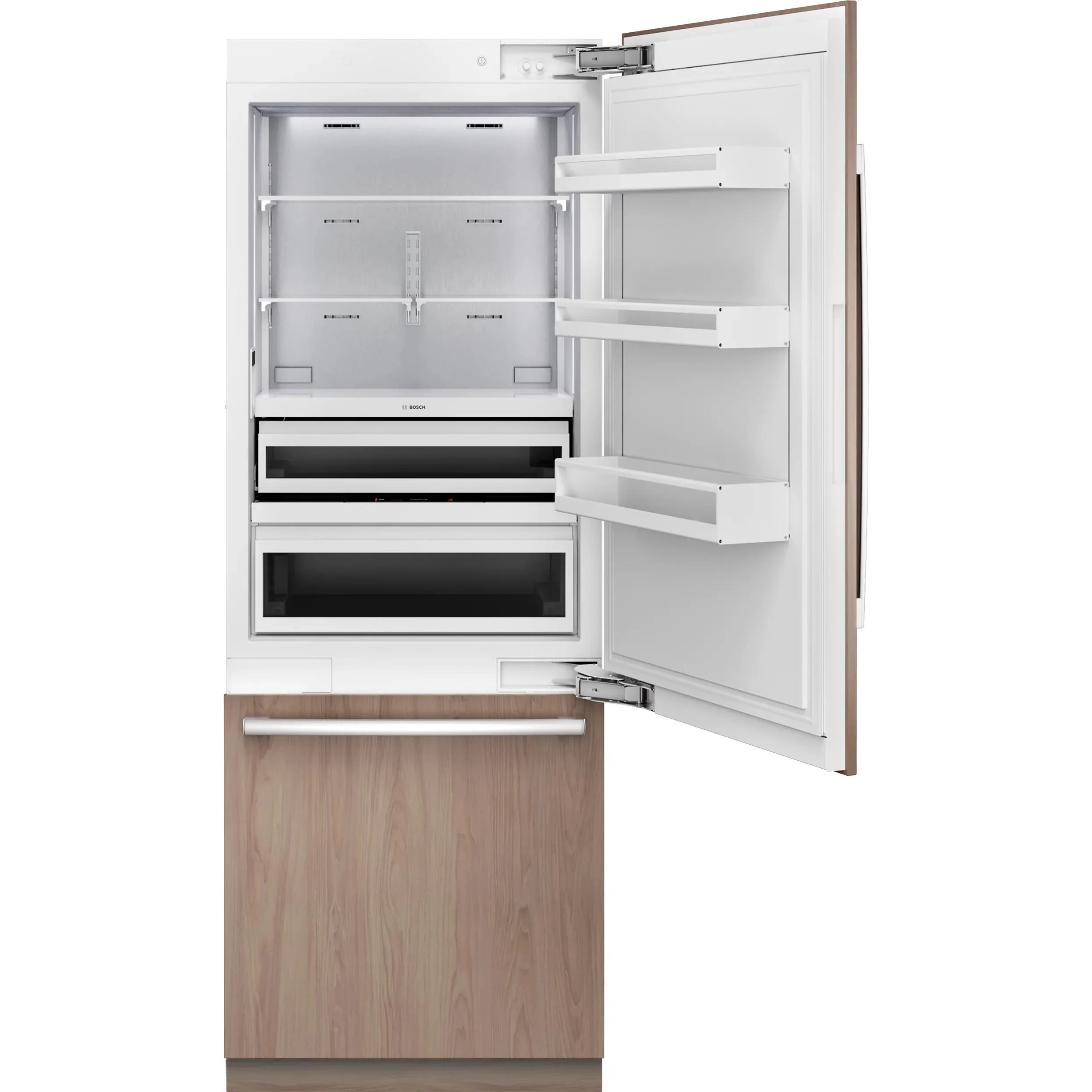 Bosch 30-inch, 16.5 cu.ft. Built-in Bottom Freezer with Wi-Fi Connect B30IB100SP - Image 2