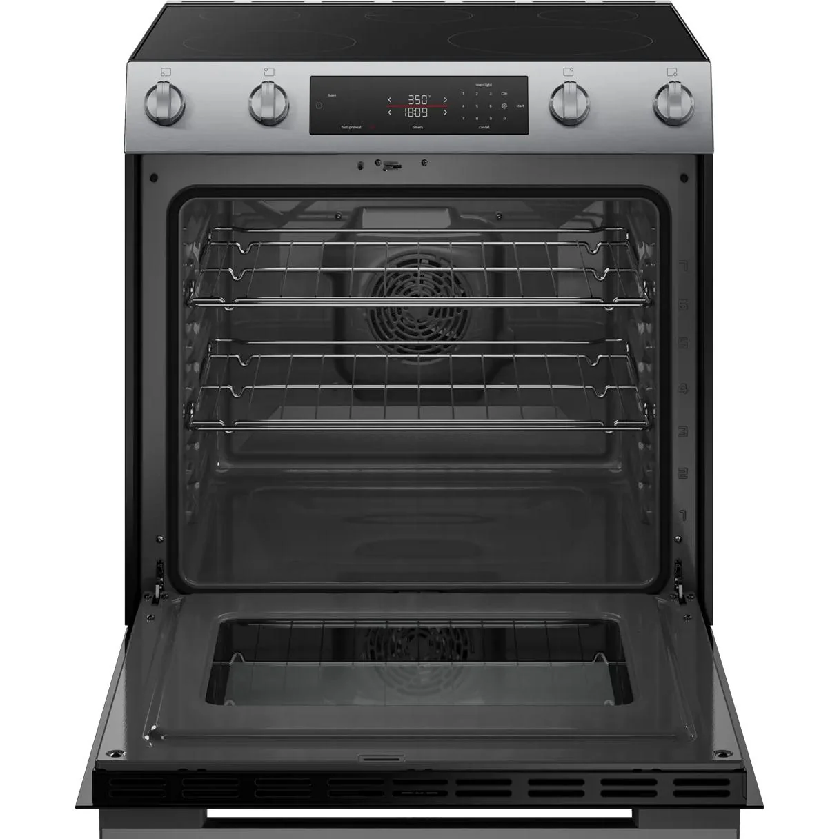 Bosch 30-inch Slide-in Electric Range with Convection Technology HEF1050MC - Image 8