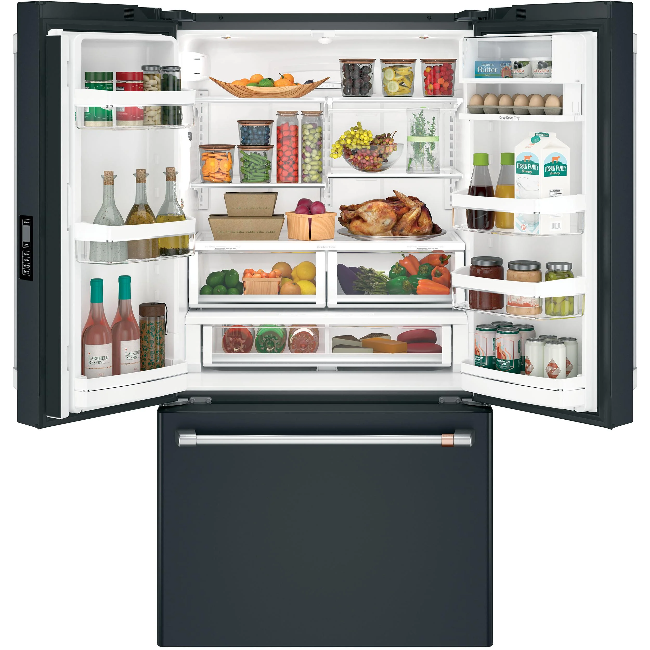Café 36-inch, 23.1 cu.ft. Counter-Depth French 3-Door Refrigerator with WiFi Connect CWE23SP3MD1 - Image 4