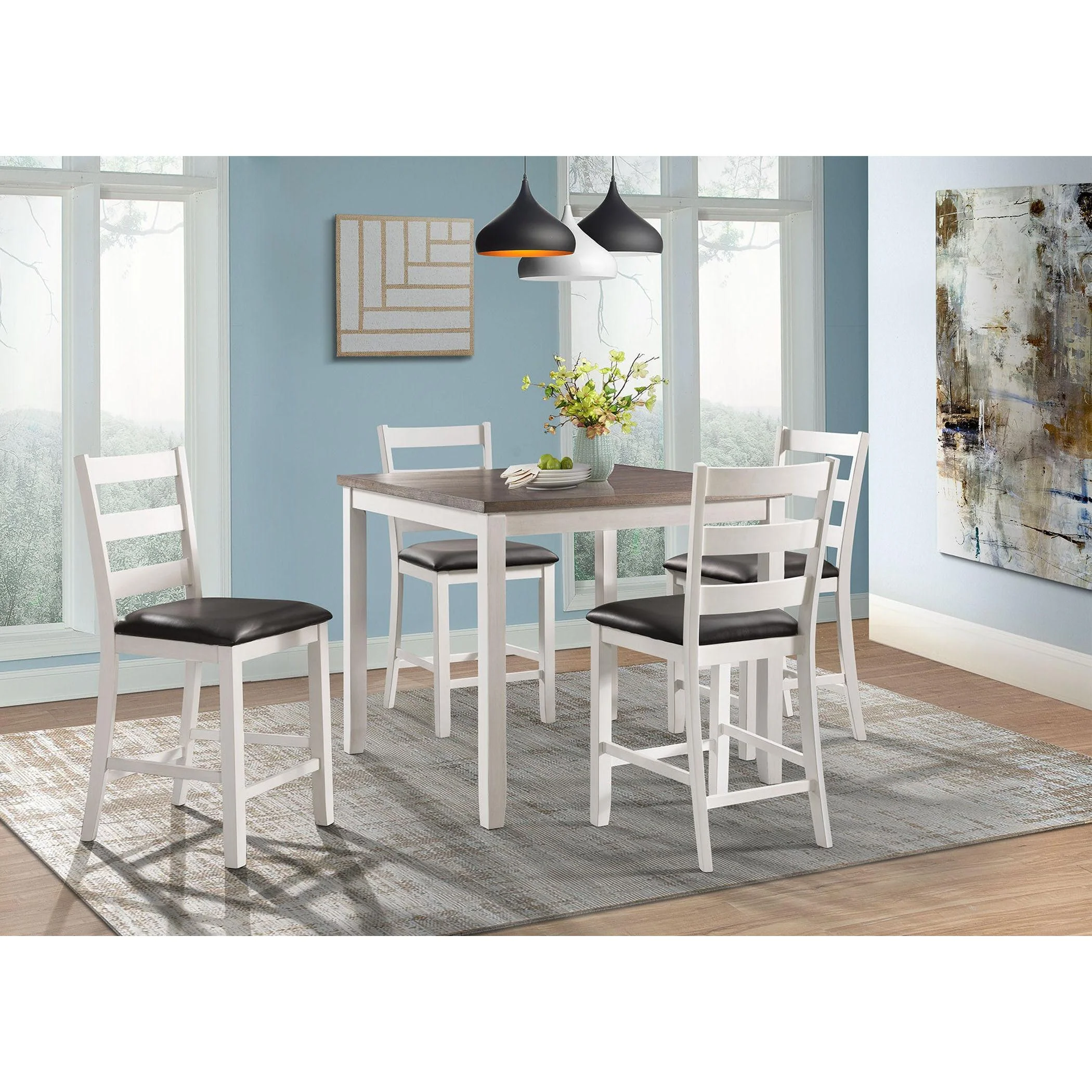 Elements International Martin 5 pc Counter Height Dinette DMT7005CS