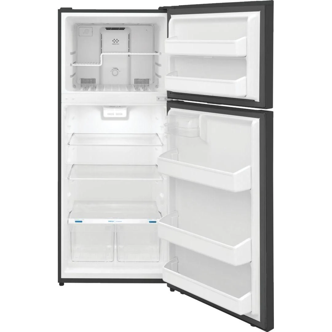 Frigidaire 28-inch, 17.6 cu.ft. Freestanding Top Freezer Refrigerator with LED Lighting FFHT1822UV - Image 4