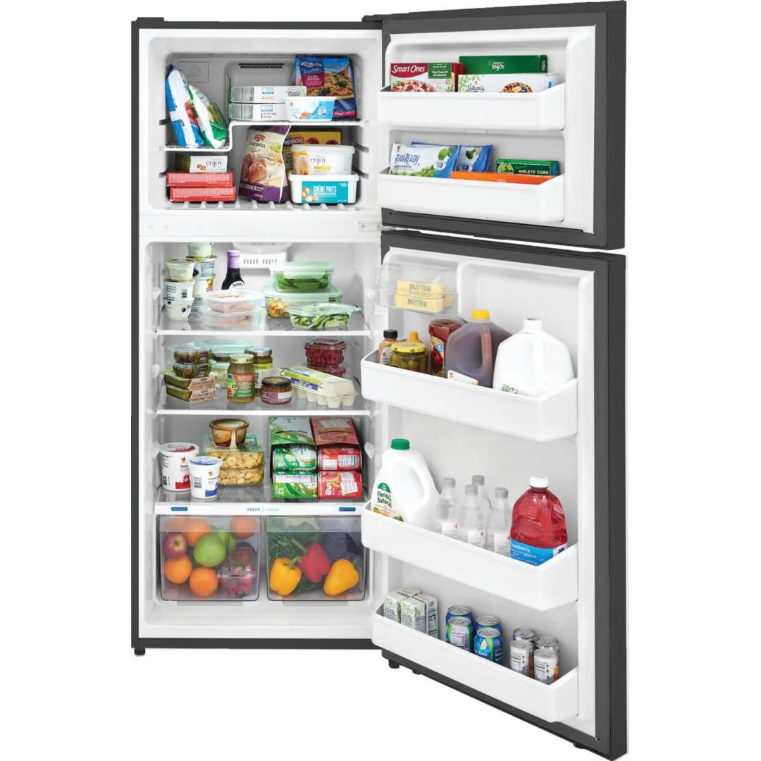Frigidaire 28-inch, 17.6 cu.ft. Freestanding Top Freezer Refrigerator with LED Lighting FFHT1822UV - Image 5