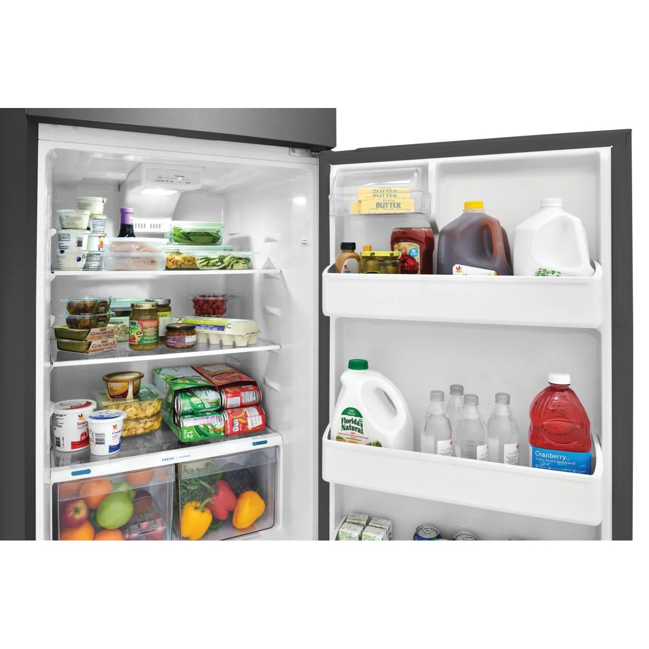 Frigidaire 28-inch, 17.6 cu.ft. Freestanding Top Freezer Refrigerator with LED Lighting FFHT1822UV - Image 6
