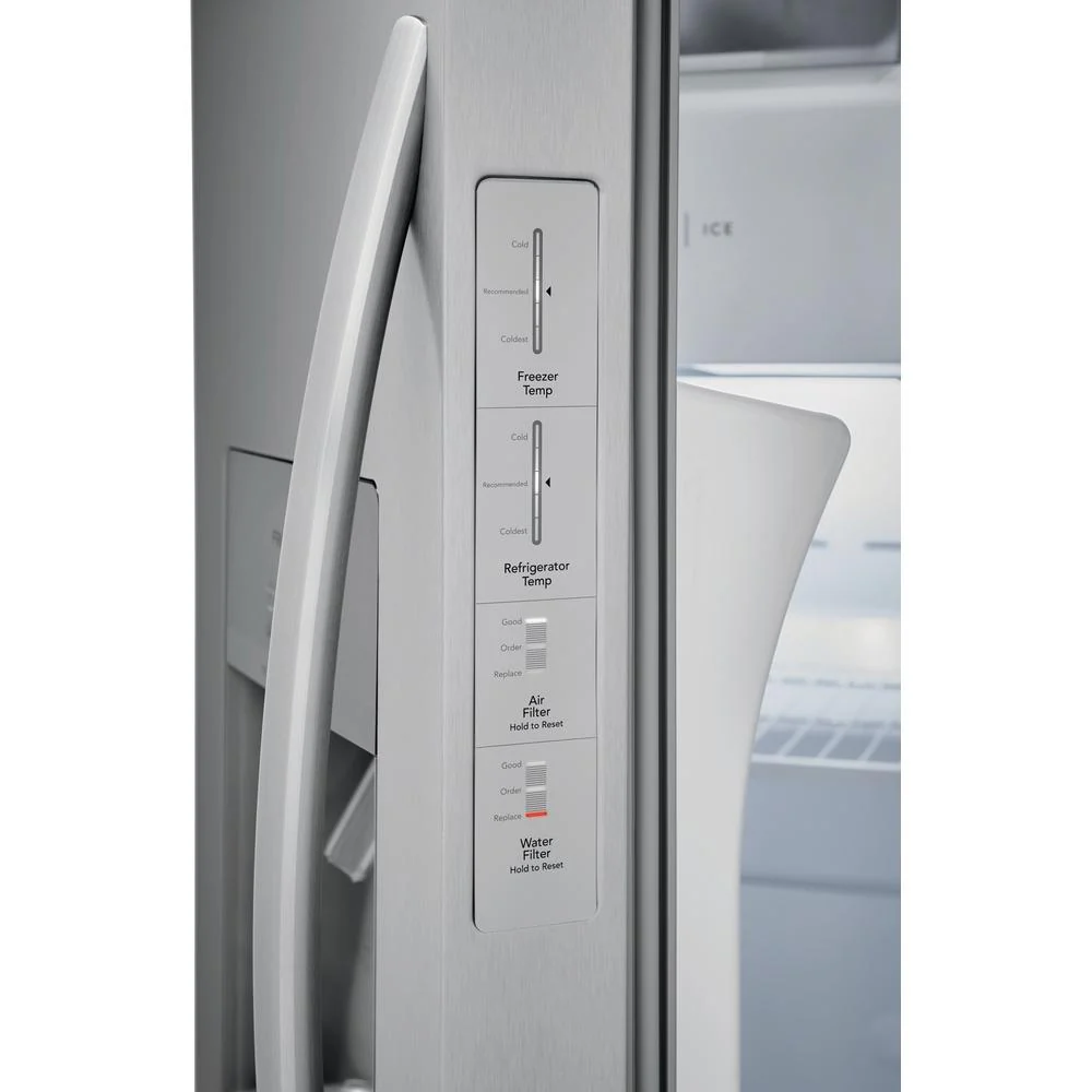 Frigidaire 36-inch, 25.6 cu.ft. Freestanding Side-by-Side Refrigerator with Ice and Water Dispensing System FRSS2623AS - Image 5