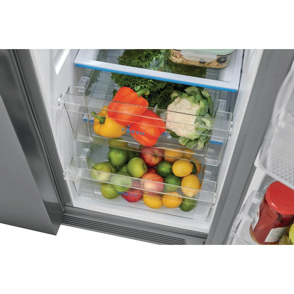 Frigidaire 36-inch, 25.6 cu.ft. Freestanding Side-by-Side Refrigerator with Ice and Water Dispensing System FRSS2623AS - Image 6