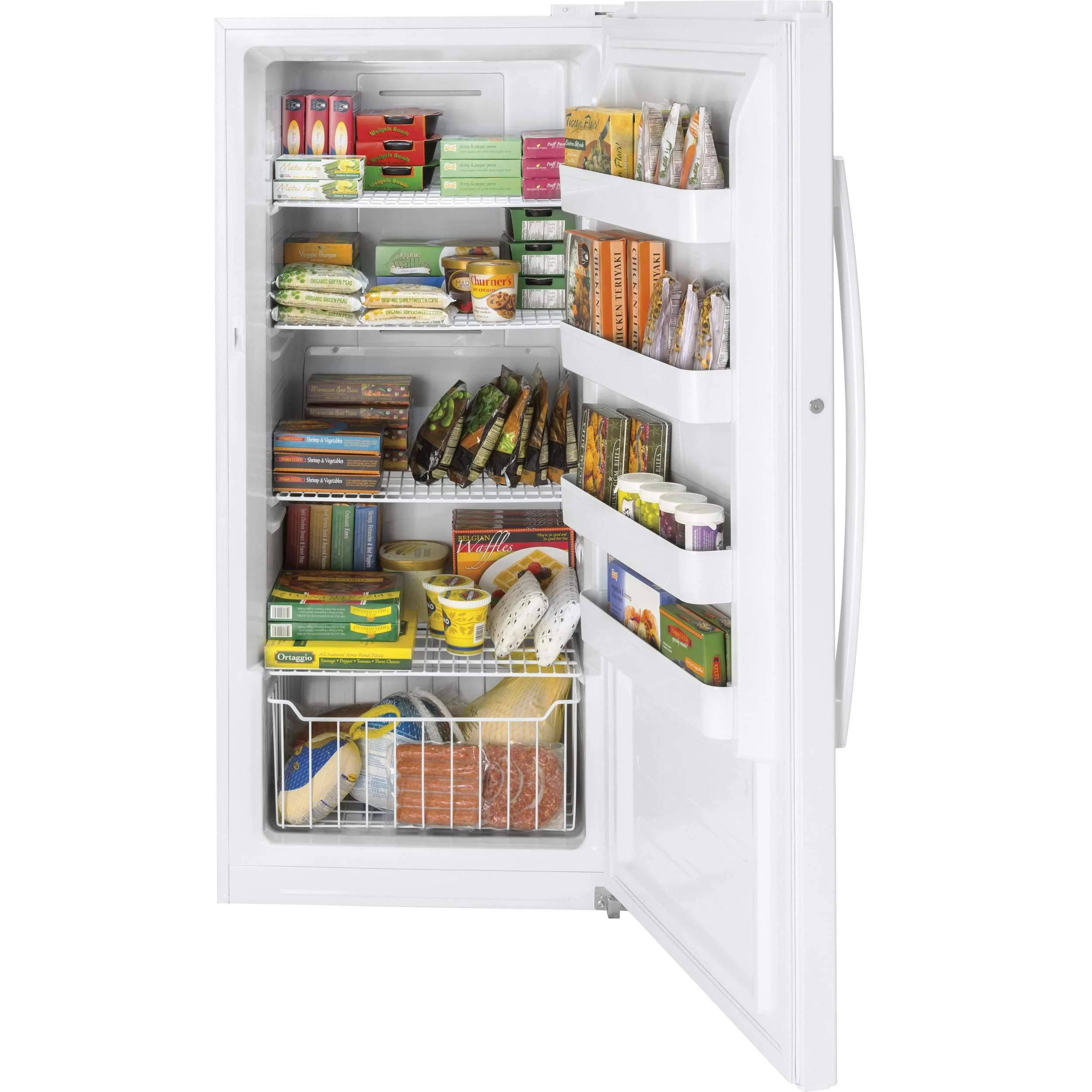 GE 14.1 cu.ft. Upright Freezer with Turbo Freeze FUF14SMRWW - Image 2