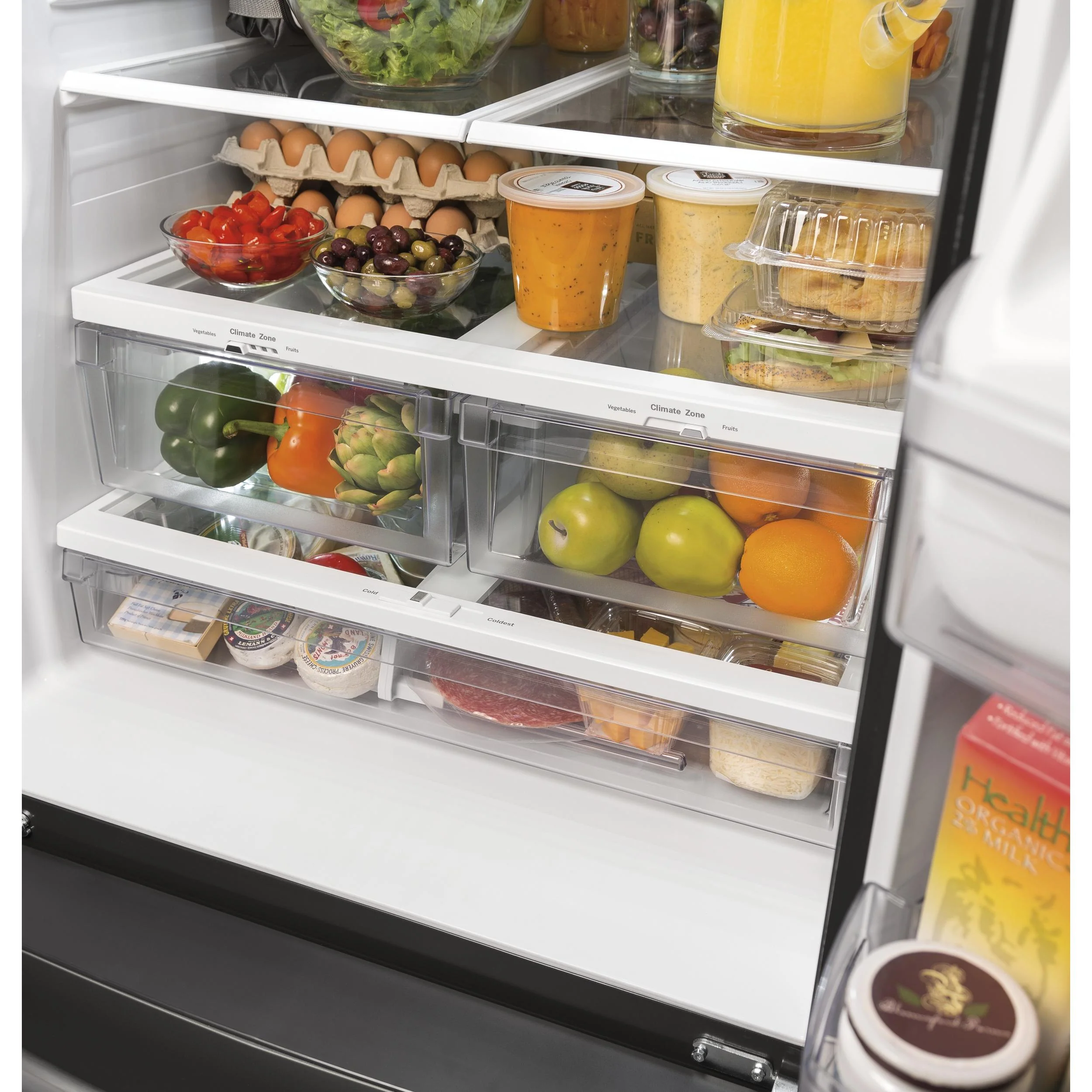 GE 33-inch, 18.6 cu. ft. Counter-Depth French-Door Refrigerator with Ice Maker GWE19JGLWW - Image 12