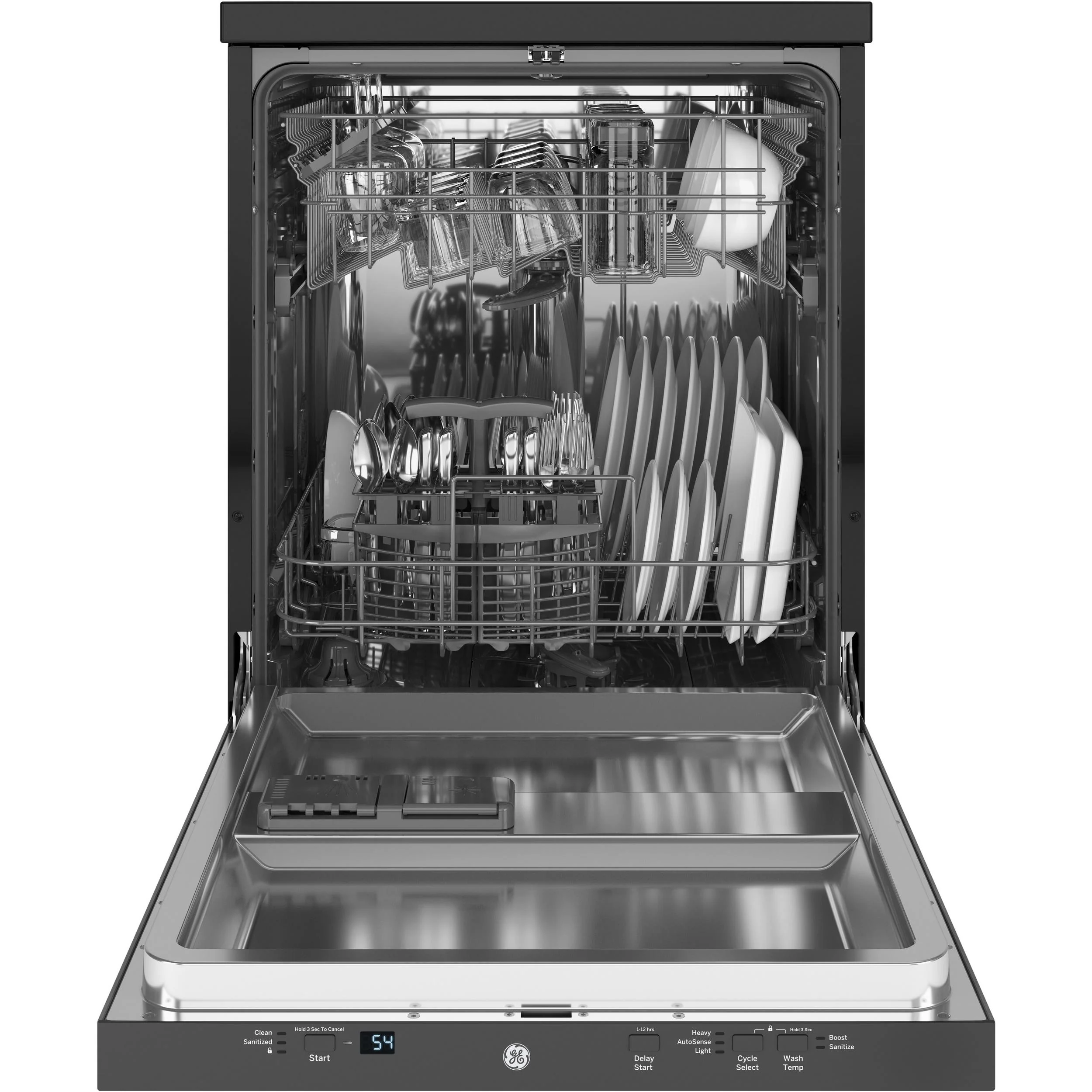 GE Portable Dishwasher with Sanitize Option GPT225SSLSS - Image 3