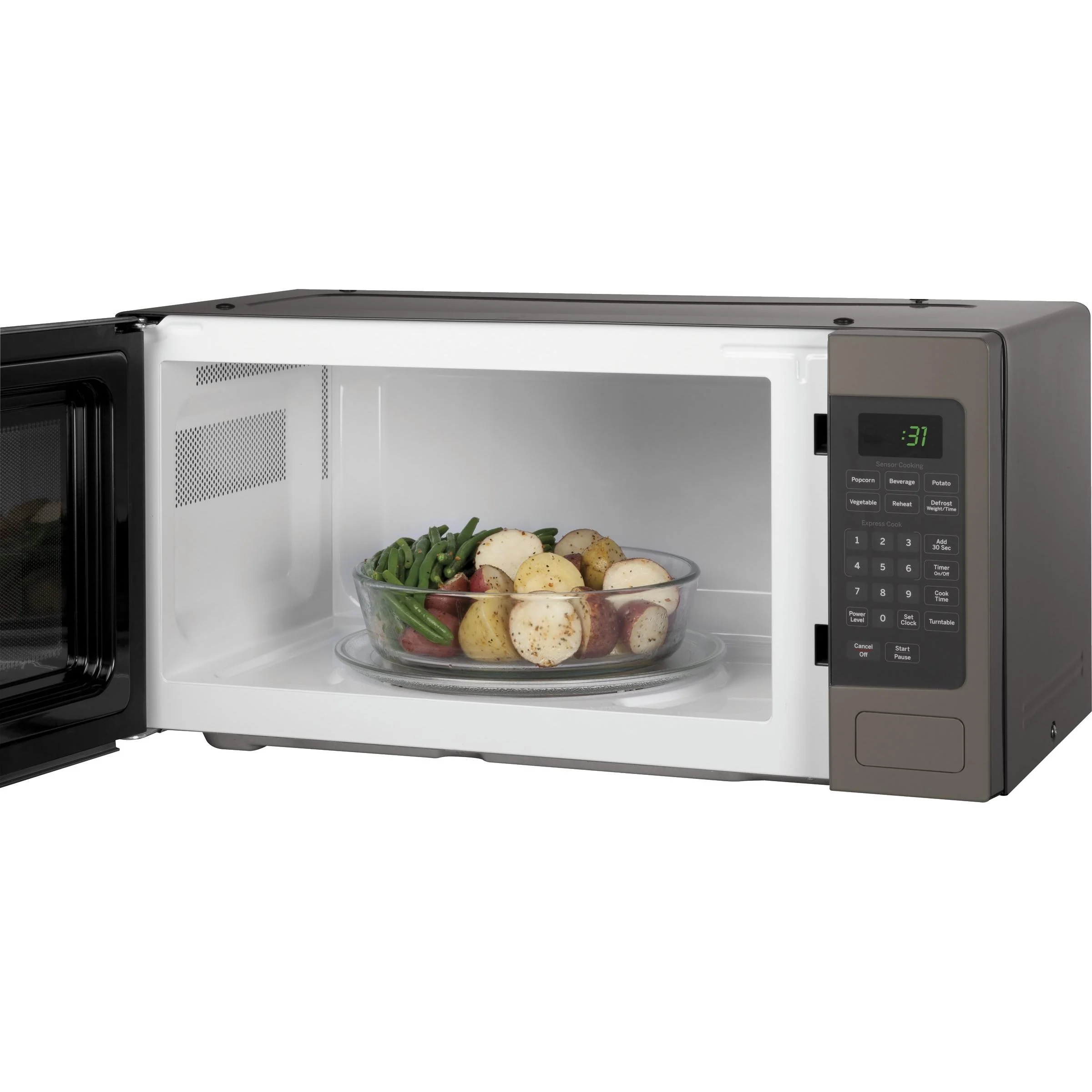 GE Profile 24-inch, 1.1 cu.ft. Countertop Microwave Oven with 10 Power Levels PEM10SLFC - Image 2