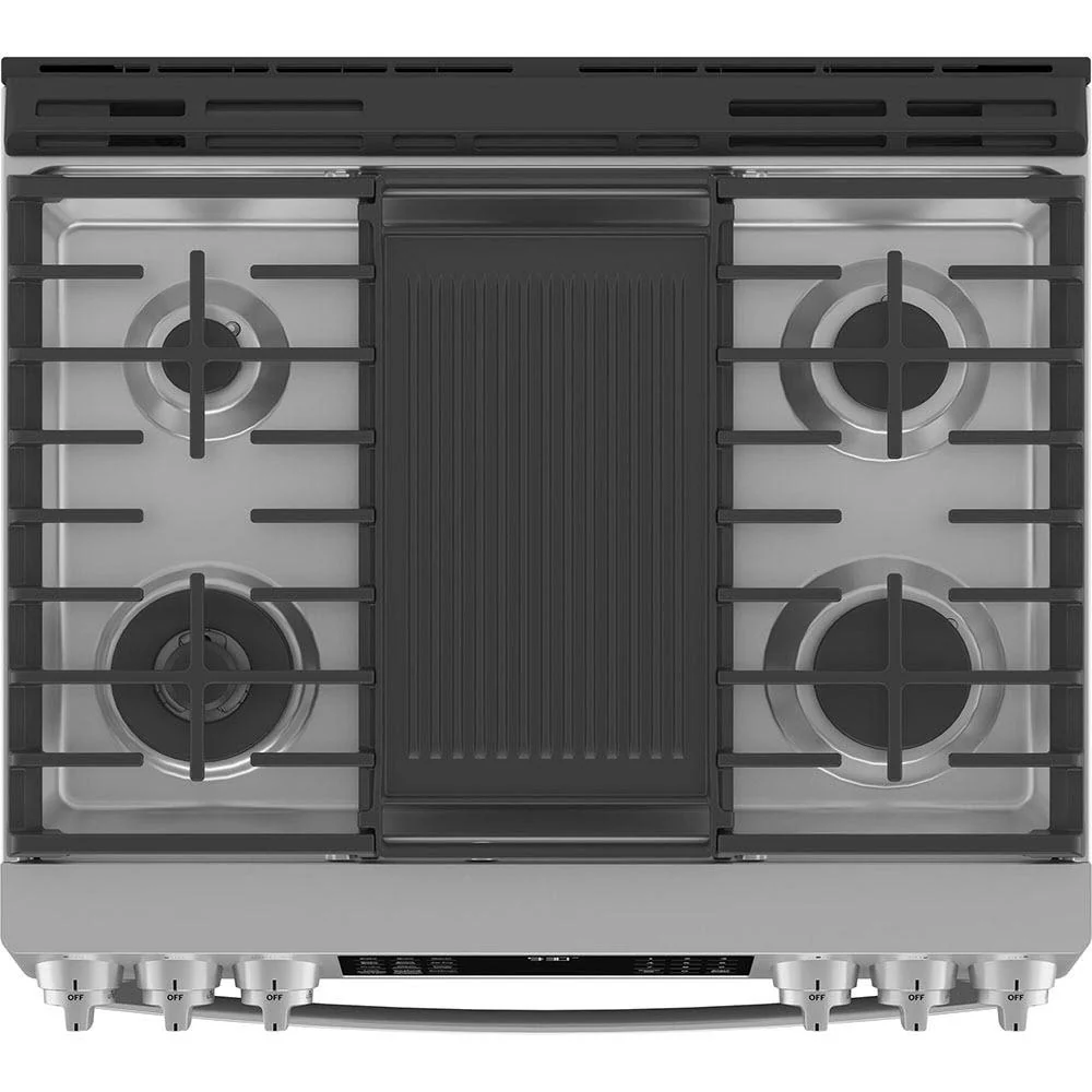 GE Profile 30-in Slide-in Dual Fuel Range with No Preheat Air fry Technology PC2S930YPFS - Image 4
