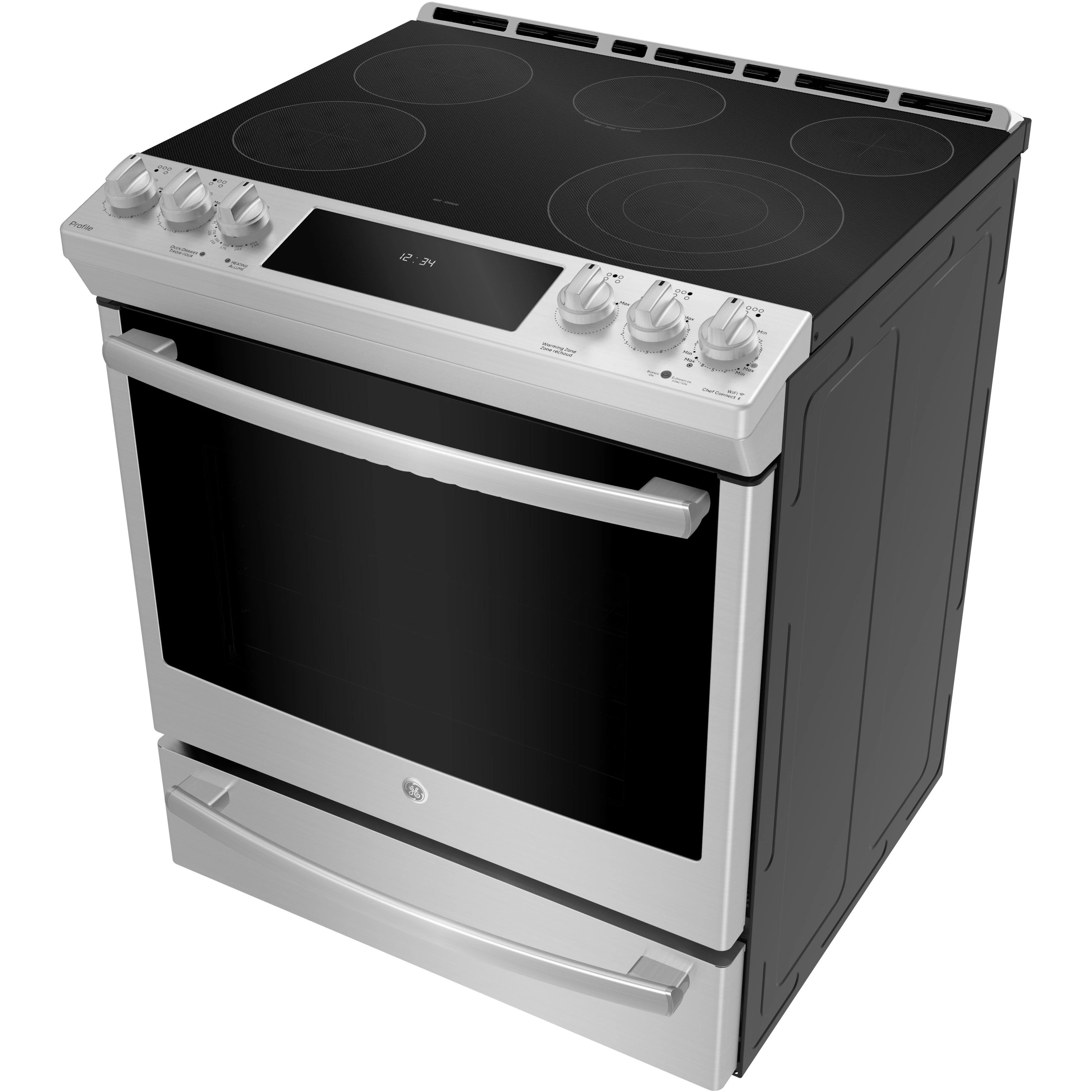 GE Profile 30-inch Slide-in Electric Range with True European Convection Technology PCS940YMFS - Image 4