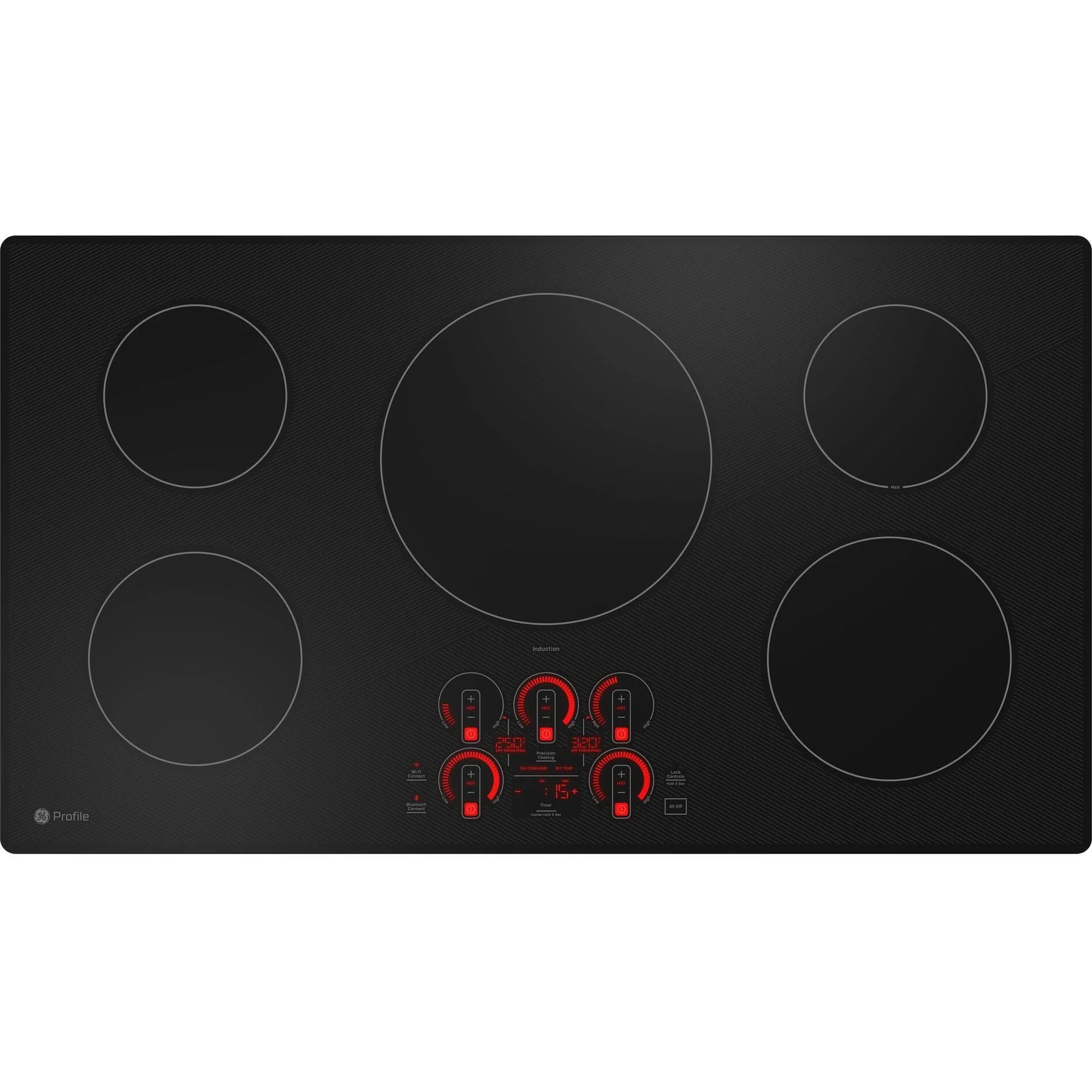 GE Profile 36-inch Built-in Induction Cooktop with Wi-Fi PHP7036DTBB - Image 2