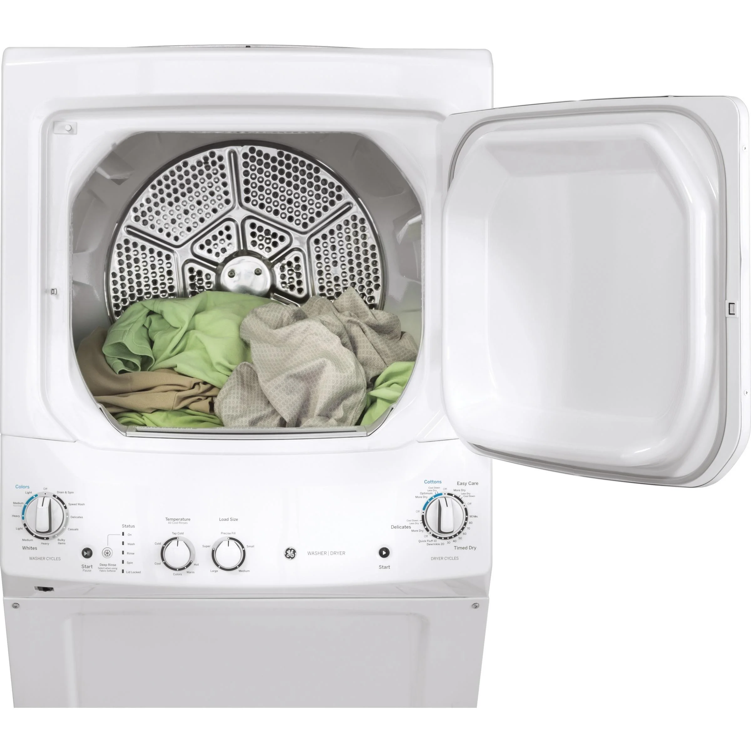 GE Stacked Washer/Dryer Electric Laundry Center GUD27ESMMWW - Image 6