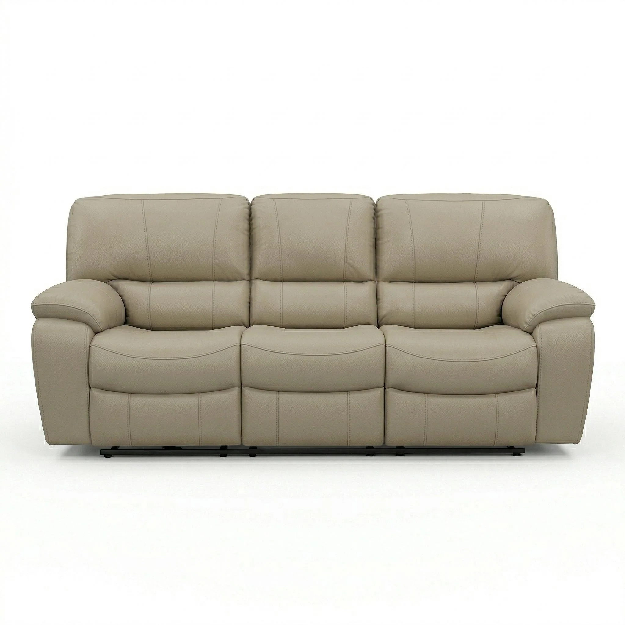Global Style Furniture Power Reclining Leather Sofa X8625M-L3-2E/Vanilla Power Reclining Sofa