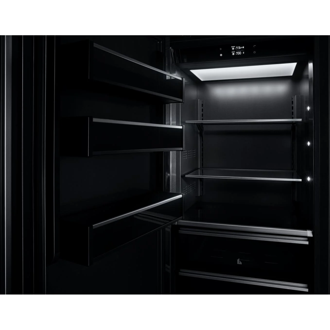 JennAir 30-inch, 16.3 cu.ft. Built-in Bottom Freezer Refrigerator with Obsidian Interior JBBFL30NMX - Image 4