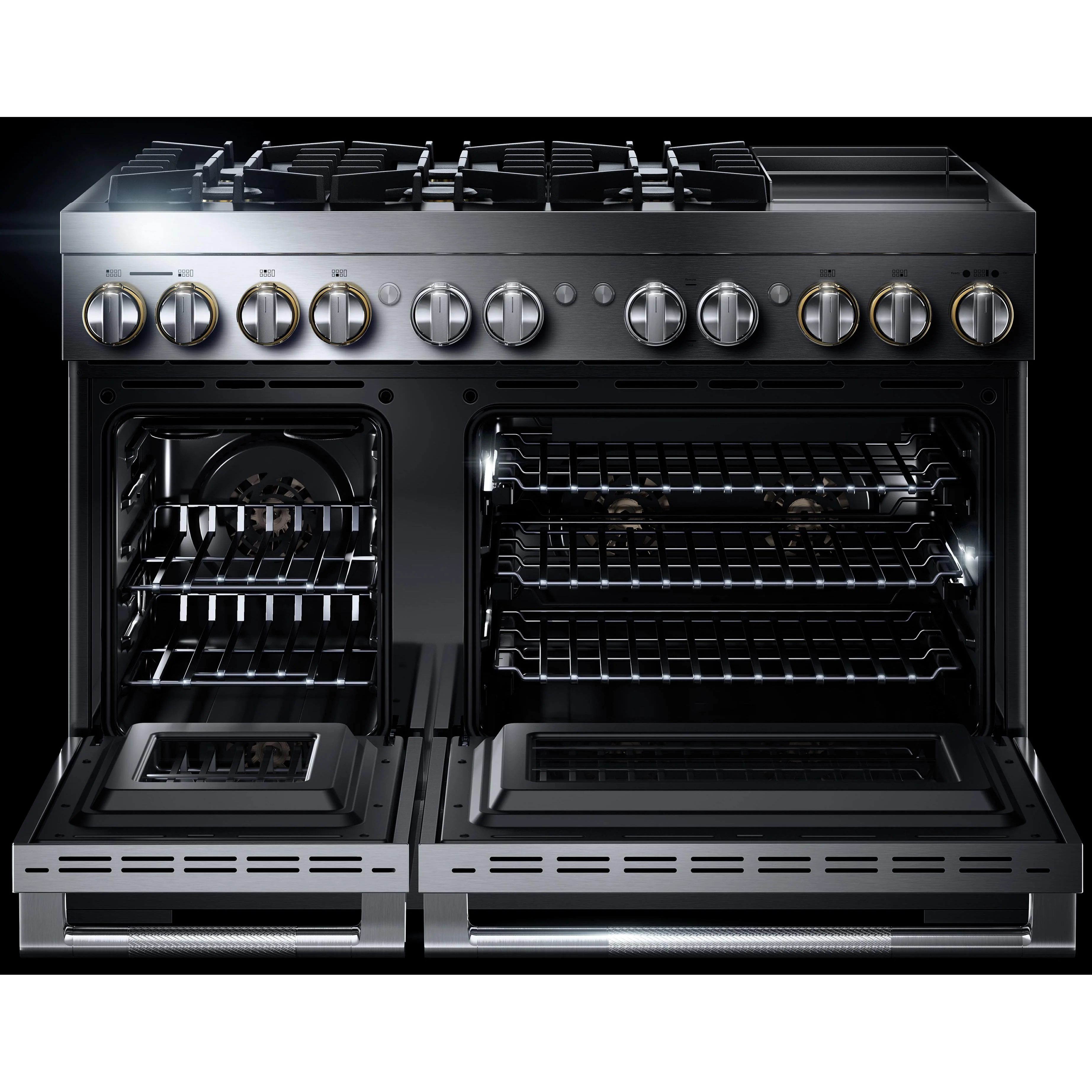 JennAir Rise 48-inch Professional-Style Dual-Fuel Range with Chrome-Infused Griddle and Steam Assist JDSP548HL - Image 2