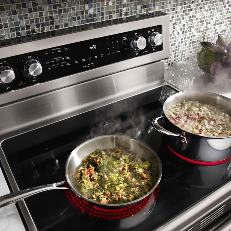 KitchenAid 30-inch Freestanding Electric Range YKFED500ESS - Image 2