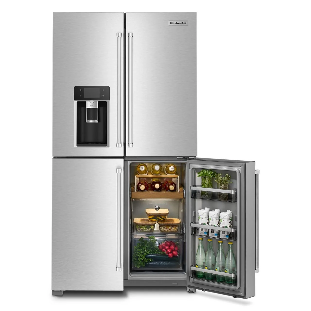 KitchenAid 36-inch, 19.4 cu. ft. Counter-Depth French 4-Door Refrigerator with Water and Ice Dispensing System KRQC736RPS - Image 17