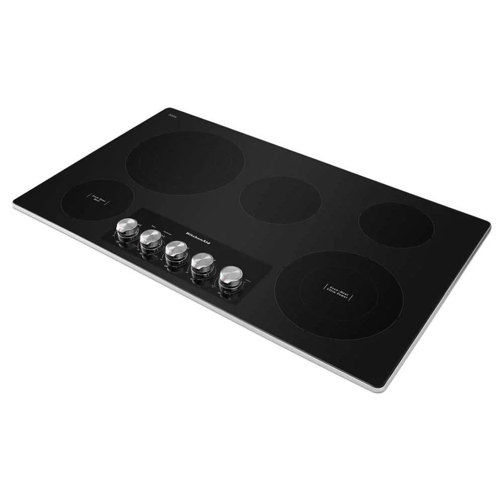 KitchenAid 36-inch Built-in Electric Cooktop with Even-Heat™ Ultra Power™ Element KCES556HSS - Image 2