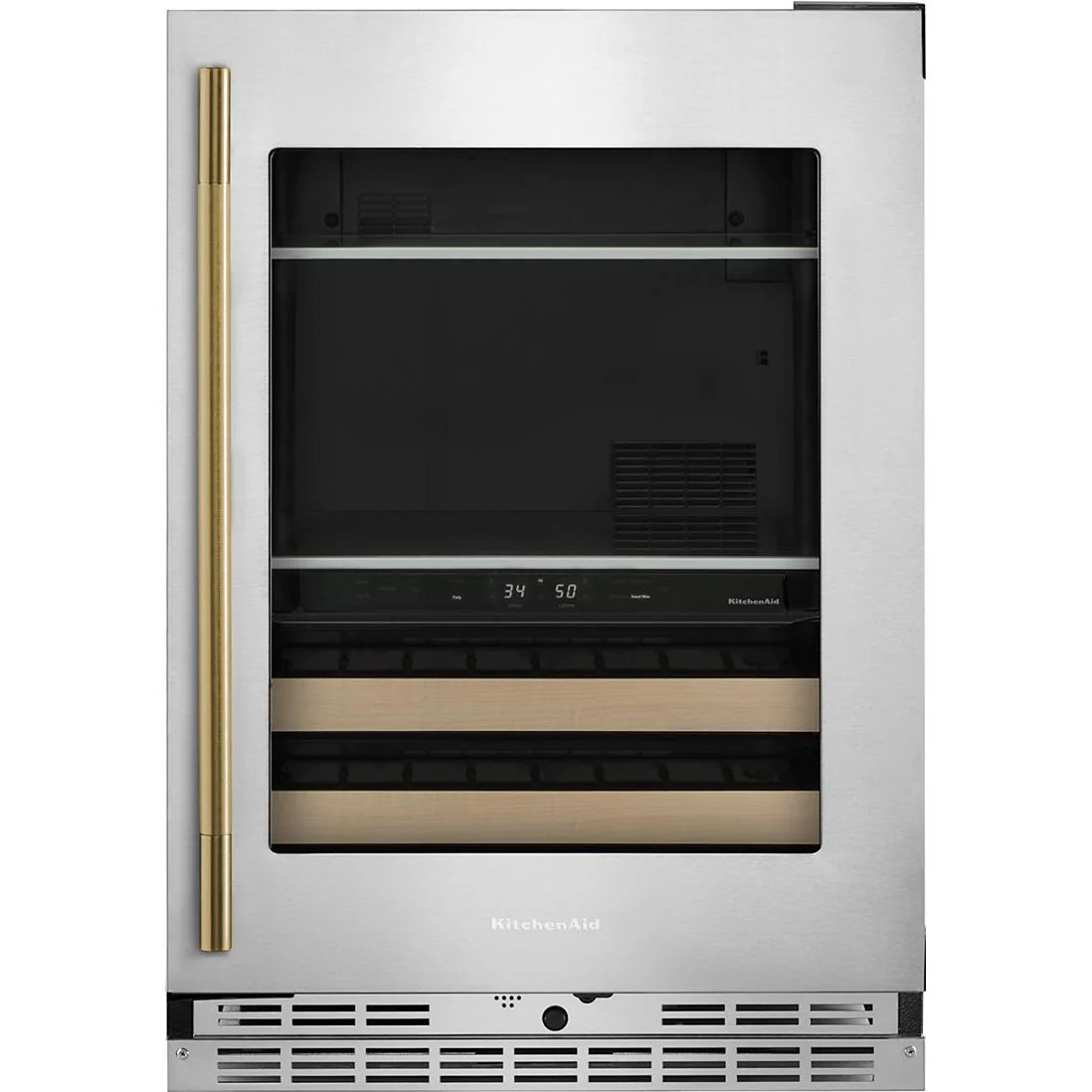 KitchenAid 4.89 cu. ft. Undercounter Beverage Center with Two Zones KUBR524SPS - Image 5