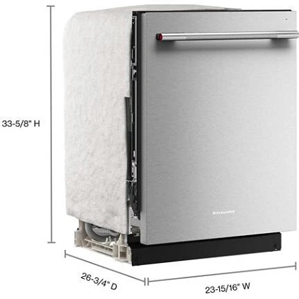 KitchenAid Built-in Dishwasher with 30+ Total Wash Jets KDTS224SPS - Image 4