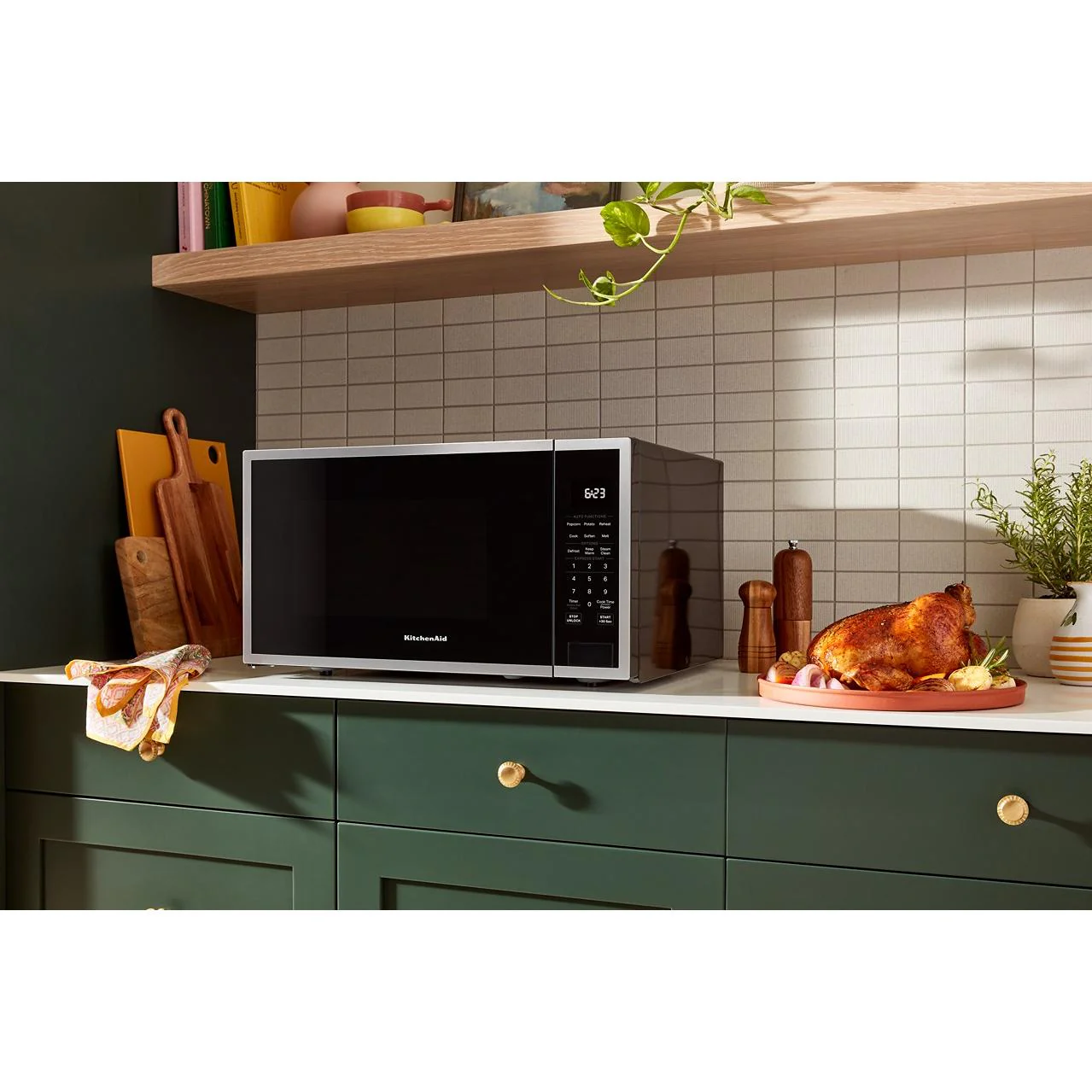 KitchenAid 22-inch, 1.5 cu. ft. Countertop Microwave Oven with Convection Technology KMCS522SPS - Image 6