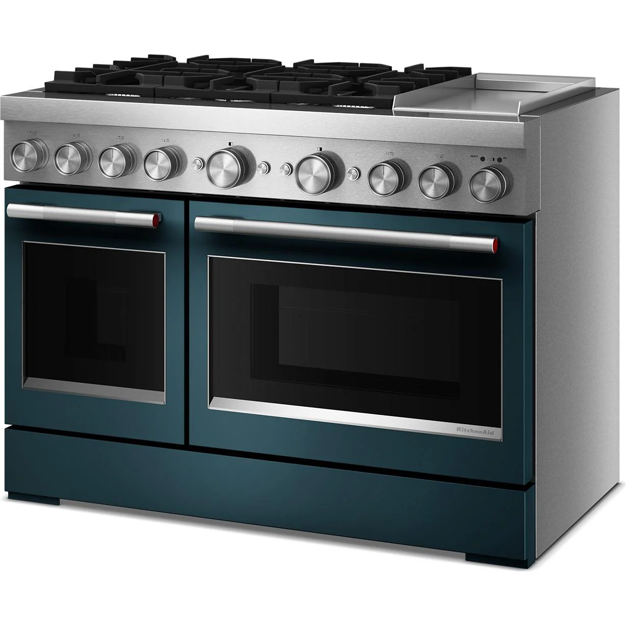 KitchenAid 48-inch Freestanding Commercial-Style Dual-Fuel Range with Griddle KFDD948SAG - Image 4