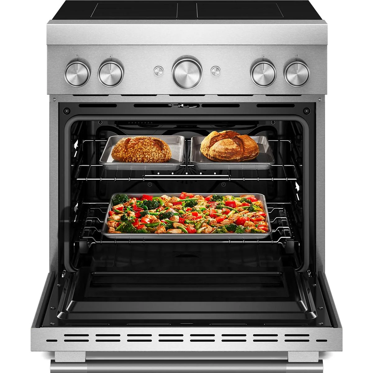 KitchenAid 30-inch Freestanding Induction Range with 4 Elements KFIS930SSS - Image 2