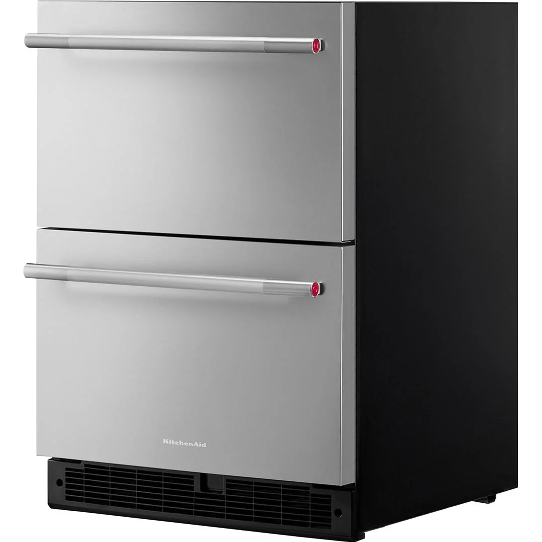 KitchenAid 24-inch, 4.4 cu. ft. Double Drawer Refrigerator KURT524SSB - Image 4