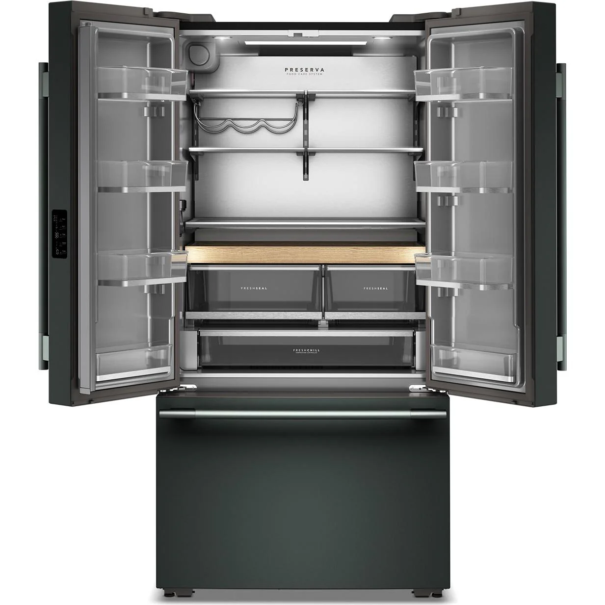 KitchenAid 36-inch, 24.8 cu. ft. Counter-Depth French 3-Door Refrigerator with Internal Water Dispenser KRFC336SJP - Image 2