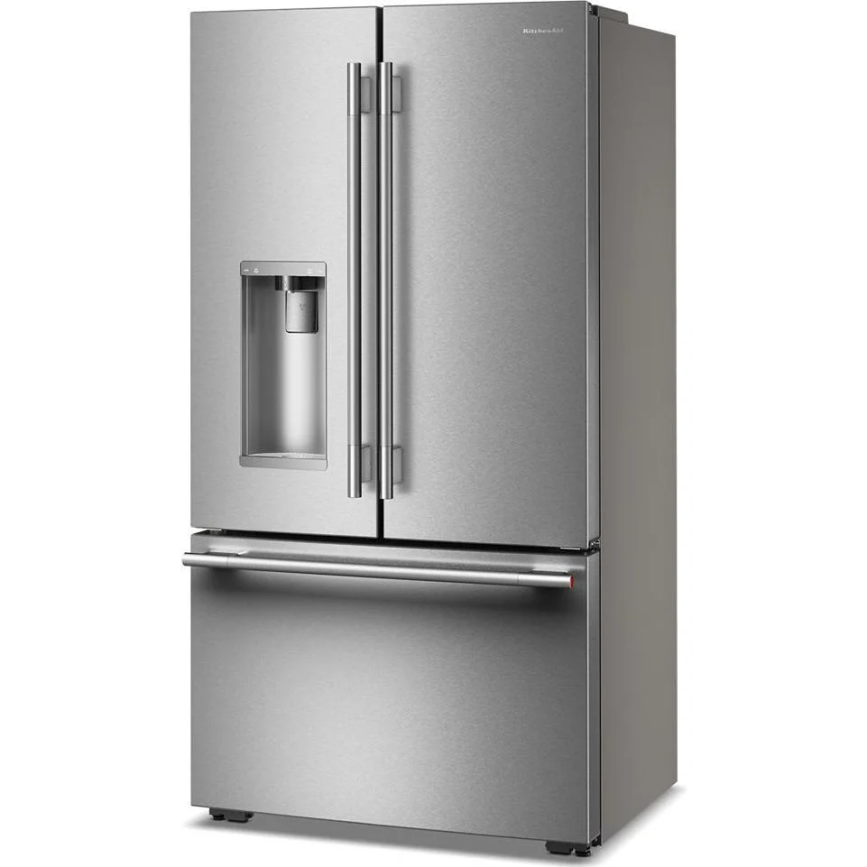 KitchenAid 36-inch, 23.1 cu. ft. Counter-Depth French 3-Door Refrigerator with External Water and Ice Dispensing System KRFC536SPS - Image 3