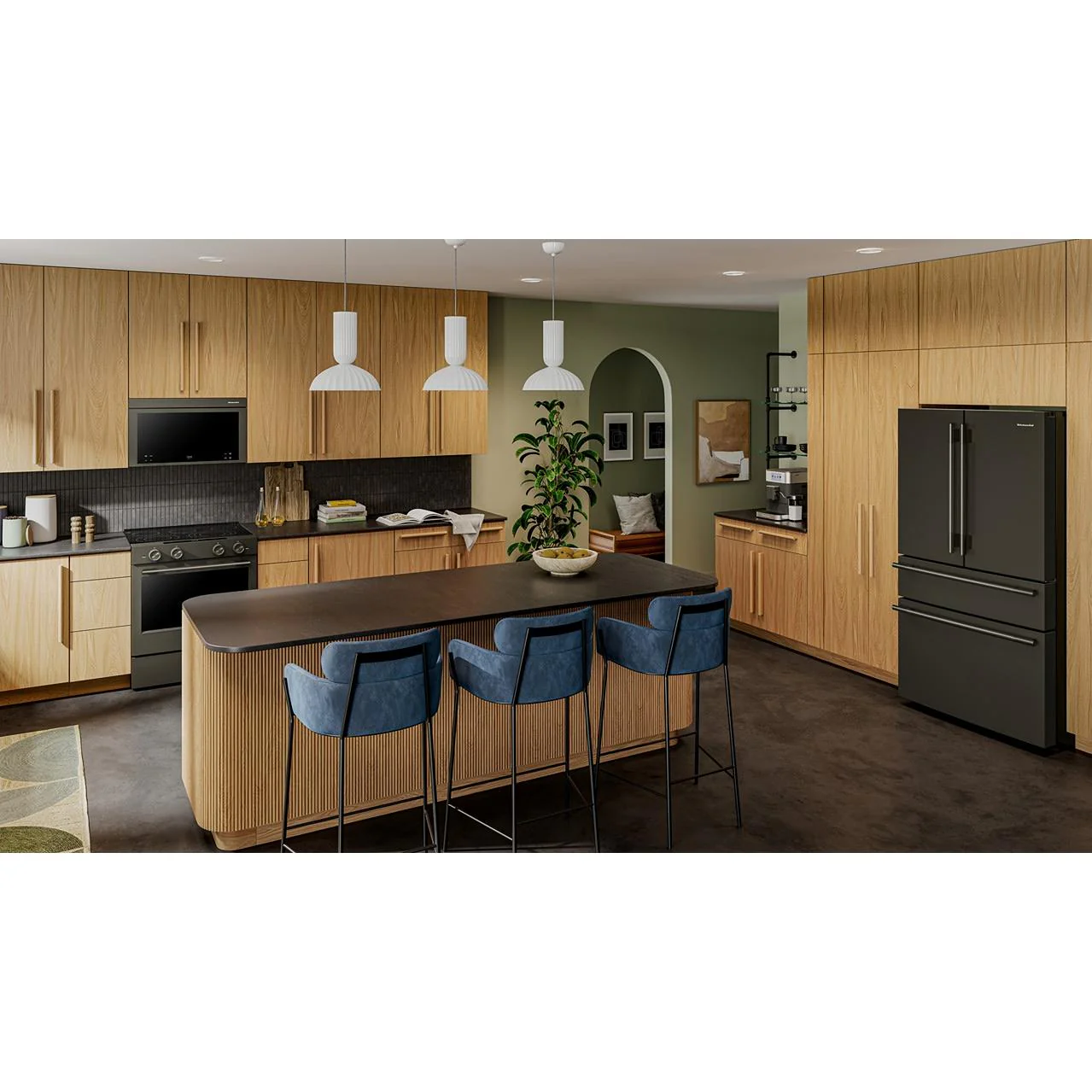KitchenAid 36-inch, 30 cu. ft. French 3-Door Refrigerator with Water and Ice Dispensing System KRFF436SBE - Image 10